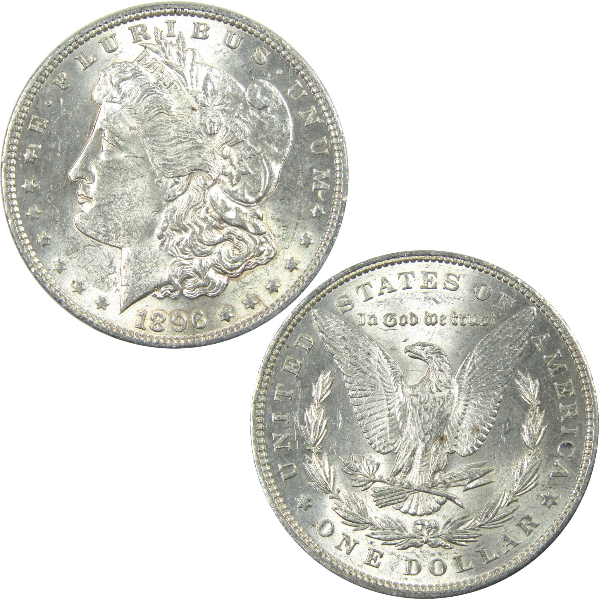 1896 Morgan Dollar AU About Uncirculated Silver $1 Coin SKU:I15412 - Morgan coin - Morgan silver dollar - Morgan silver dollar for sale - Profile Coins &amp; Collectibles