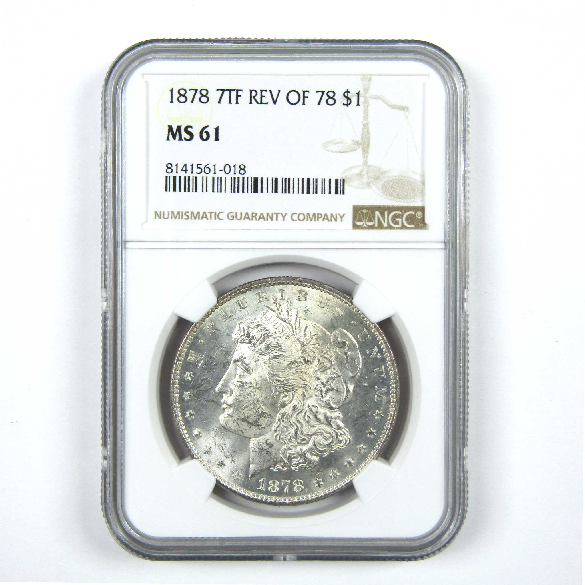 1878 7TF Rev 78 Morgan Dollar MS 61 NGC Uncirculated SKU:I14029 - Morgan coin - Morgan silver dollar - Morgan silver dollar for sale - Profile Coins &amp; Collectibles