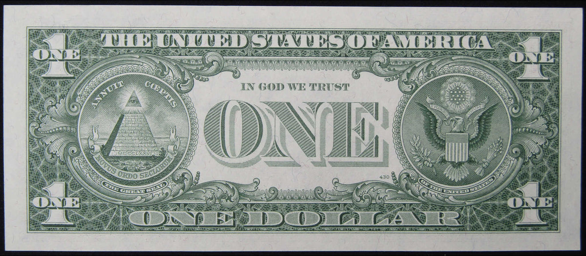 1957 B $1 Small Size Silver Certificate Note CCU Crisp Uncirculated