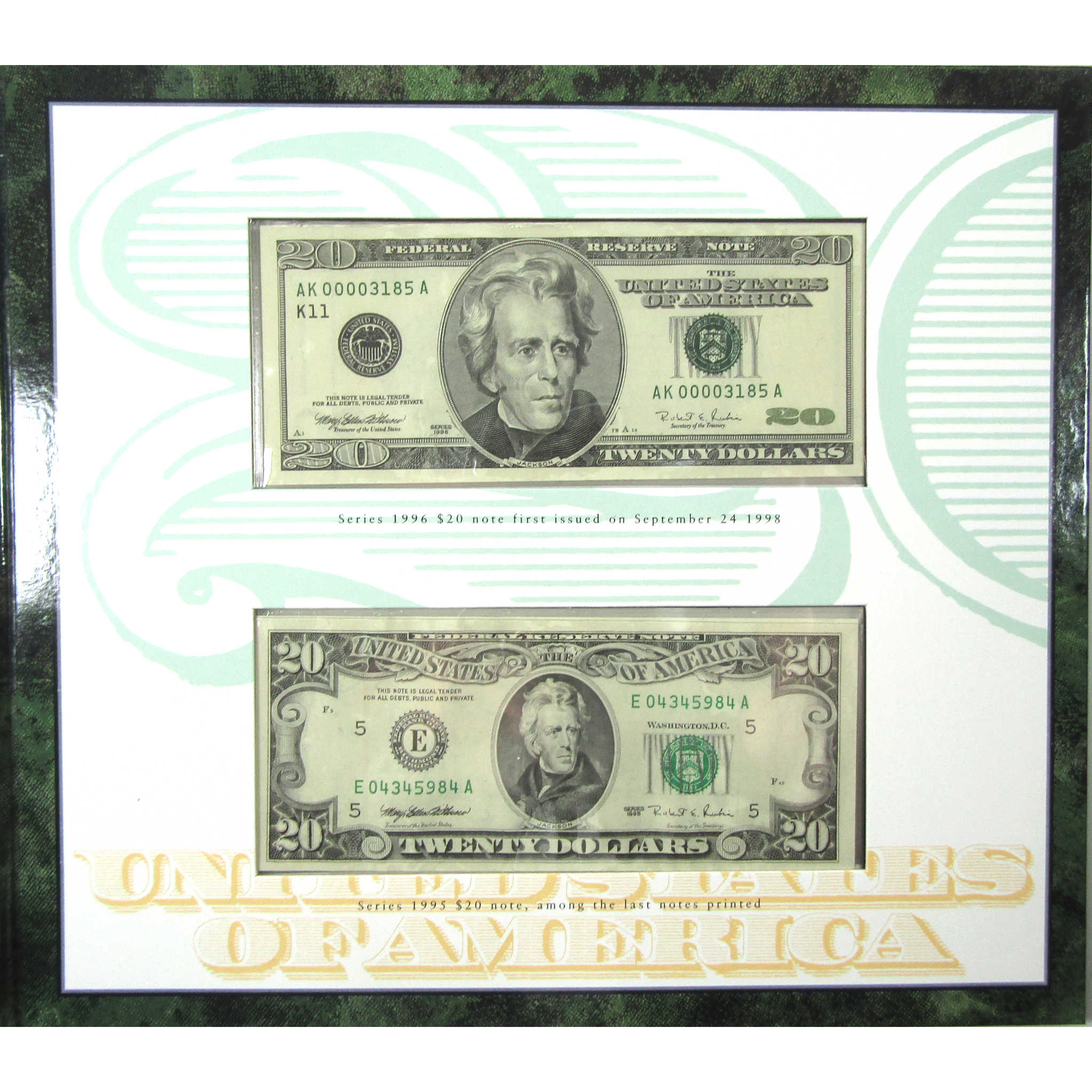 1995 1998 $20 Small Size Federal Reserve Note Uncirculated SKU:CPC9039