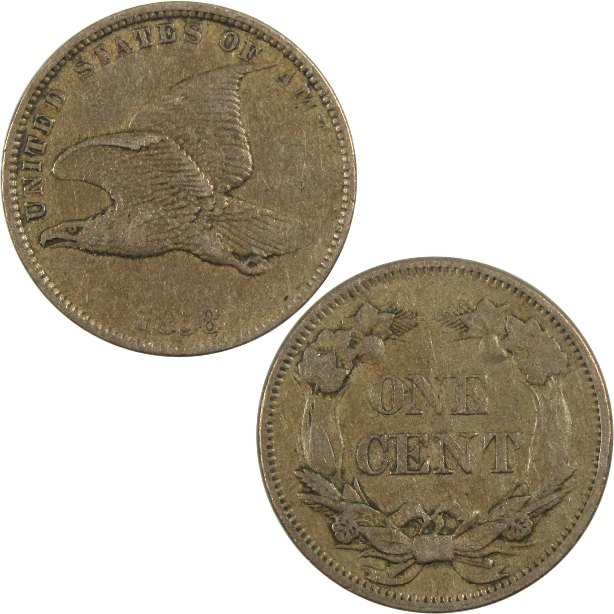 1858 Small Letters Flying Eagle Cent Extremely Fine SKU:I12826