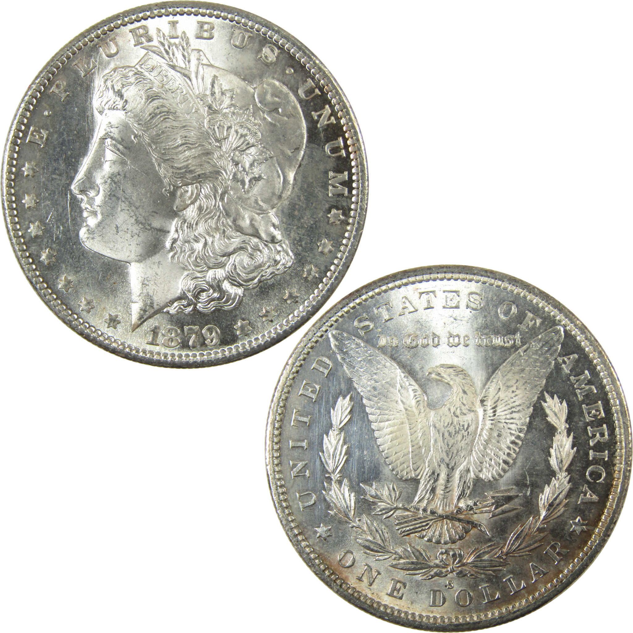 1879 S Rev 79 Morgan Silver Dollar Uncirculated Mint State SKU:I27082