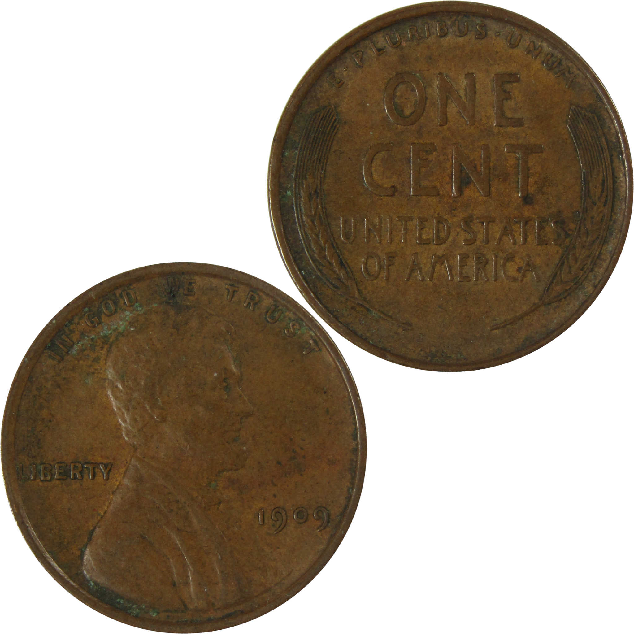 1909 VDB Lincoln Wheat Cent AU About Uncirculated Penny SKU:I26750