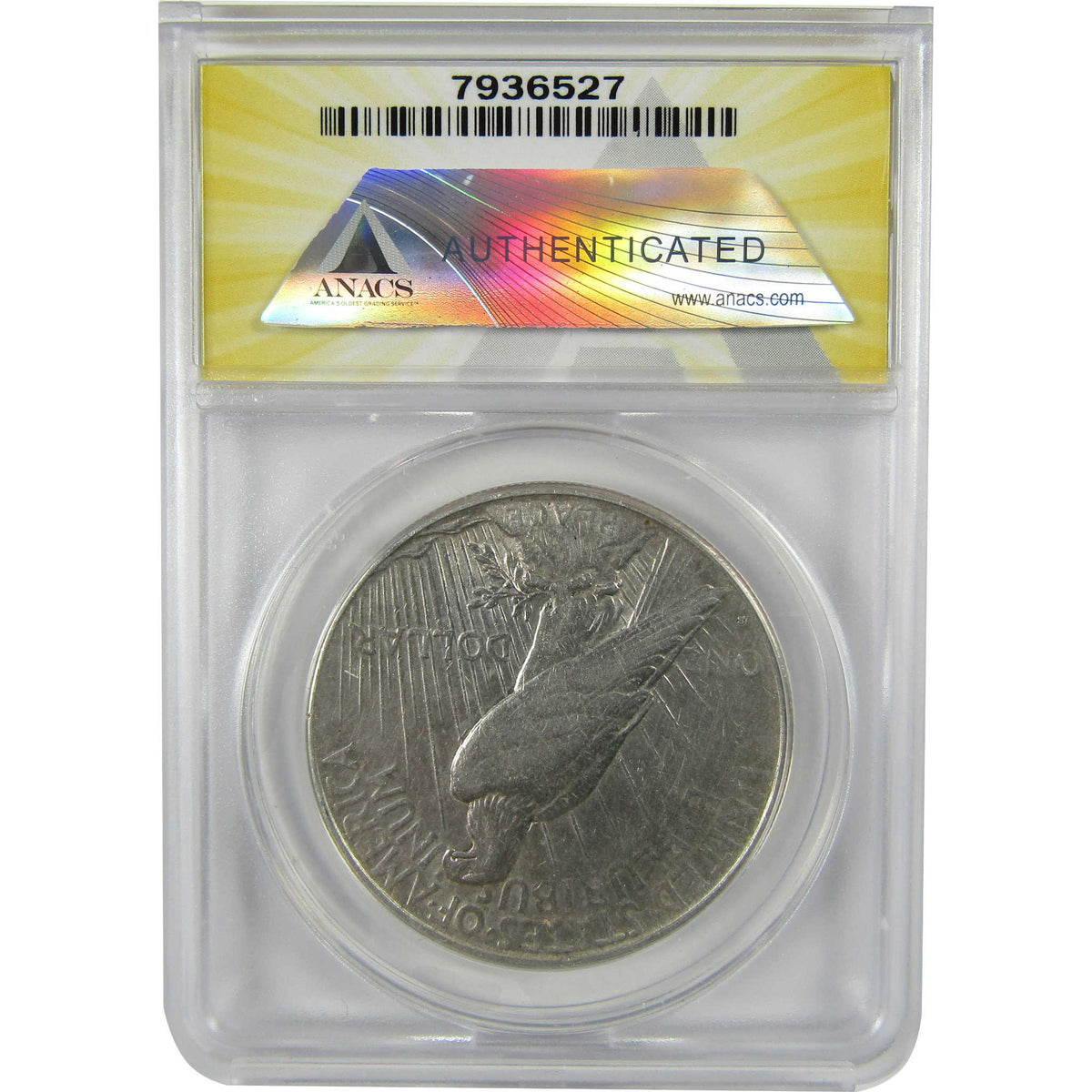 1927 S Peace Silver Dollar EF 45 Details ANACS $1 Coin SKU:I28583