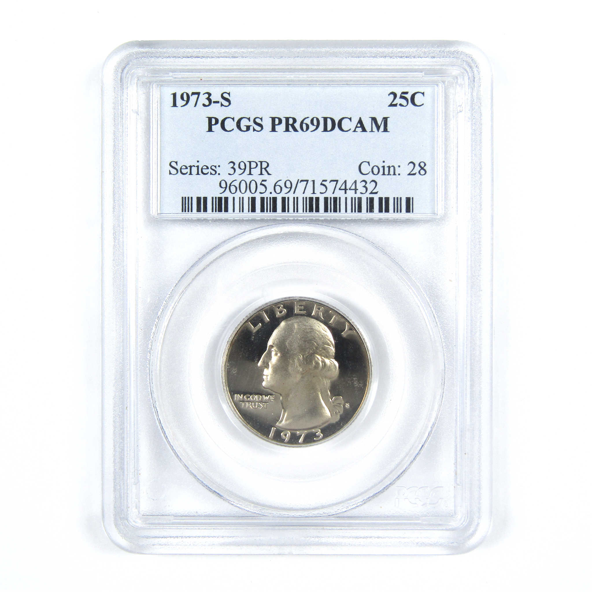 1973 S Washington Quarter PR 69 DCAM PCGS Clad Proof Coin SKU:CPC7417