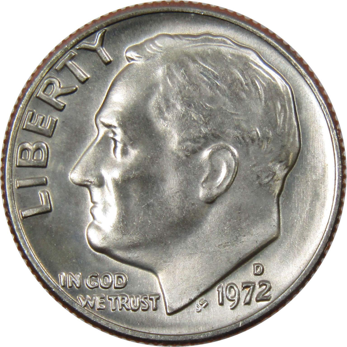 1972 D Roosevelt Dime Clad Uncirculated Mint State 10c Coin