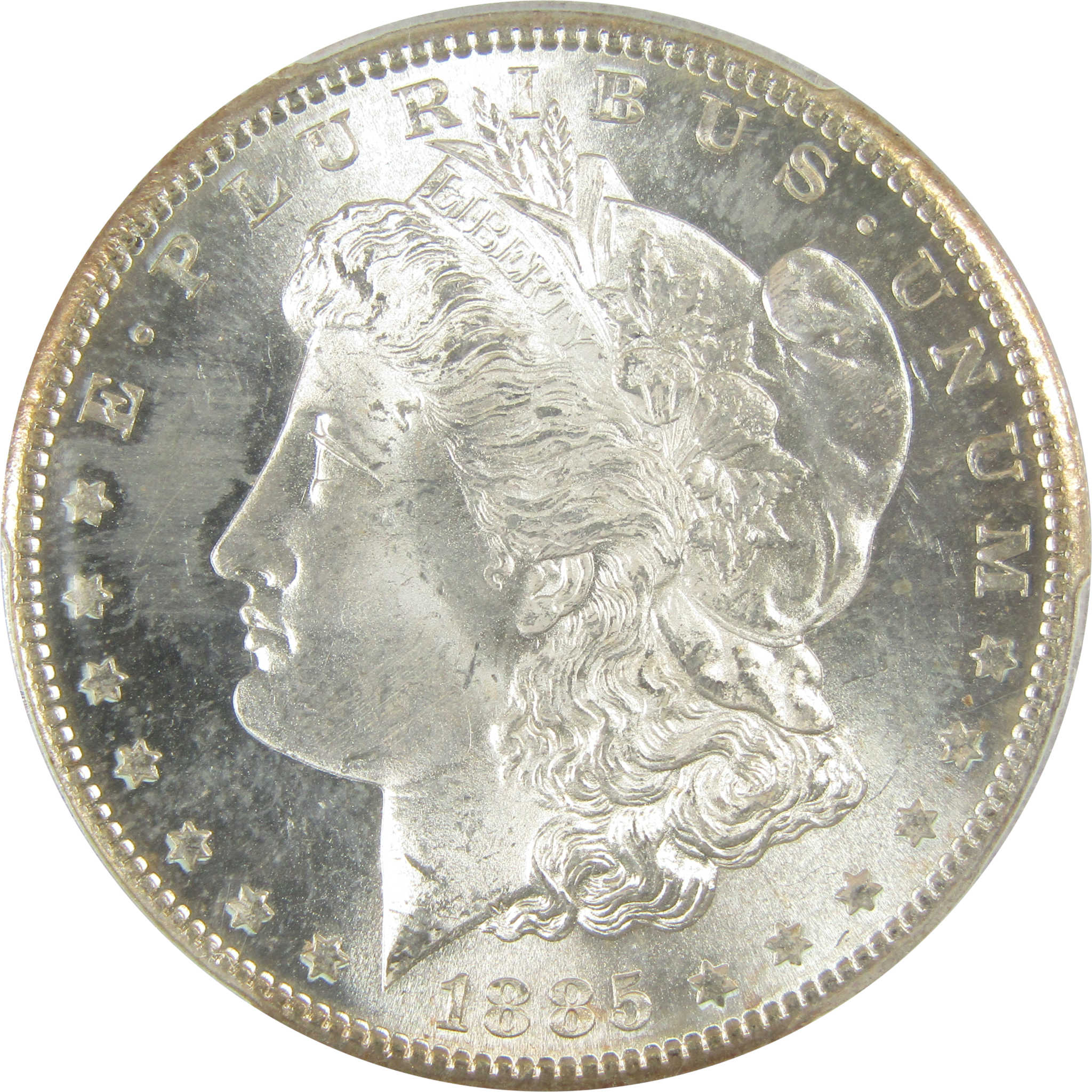 1885 S Morgan Silver Dollar MS 64 PCGS Uncirculated $1 Coin SKU:I27491