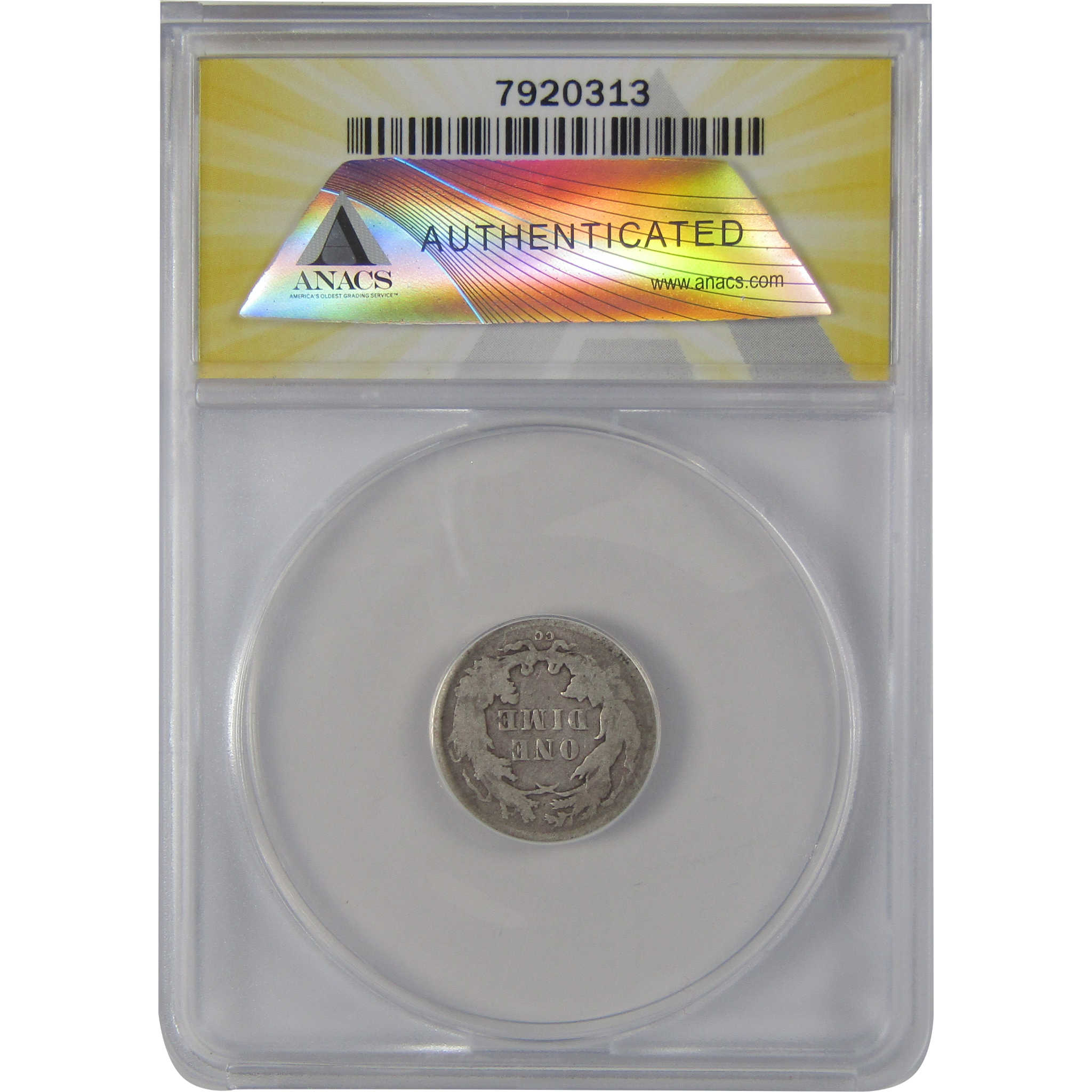 1877 CC Seated Liberty Dime VG 10 Details ANACS Silver SKU:CP138