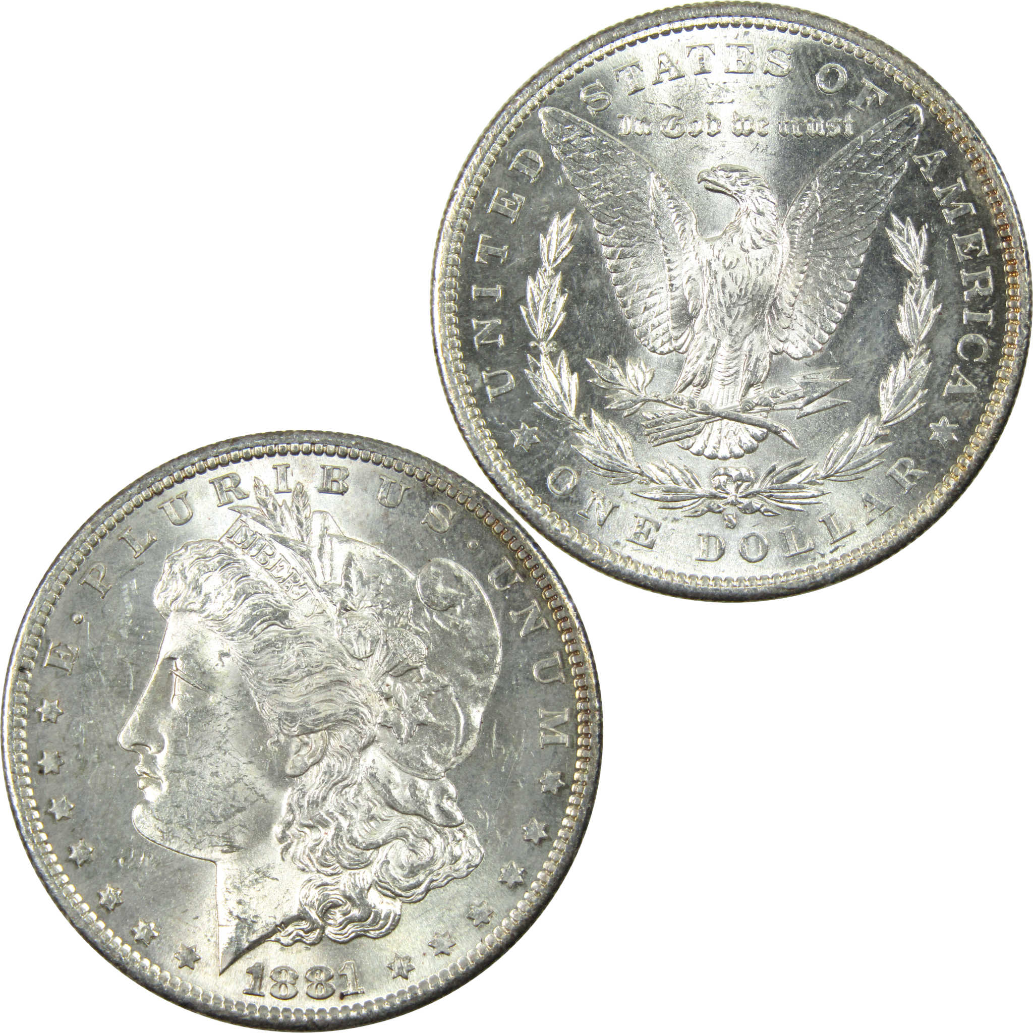 1881 S Morgan Dollar Uncirculated Silver $1 Coin SKU:I14835 - Morgan coin - Morgan silver dollar - Morgan silver dollar for sale - Profile Coins &amp; Collectibles