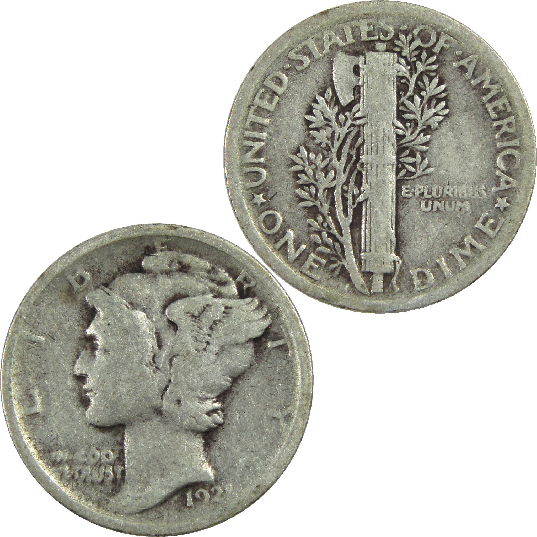 1921 Mercury Dime VG Very Good Silver 10c Coin SKU:I13562