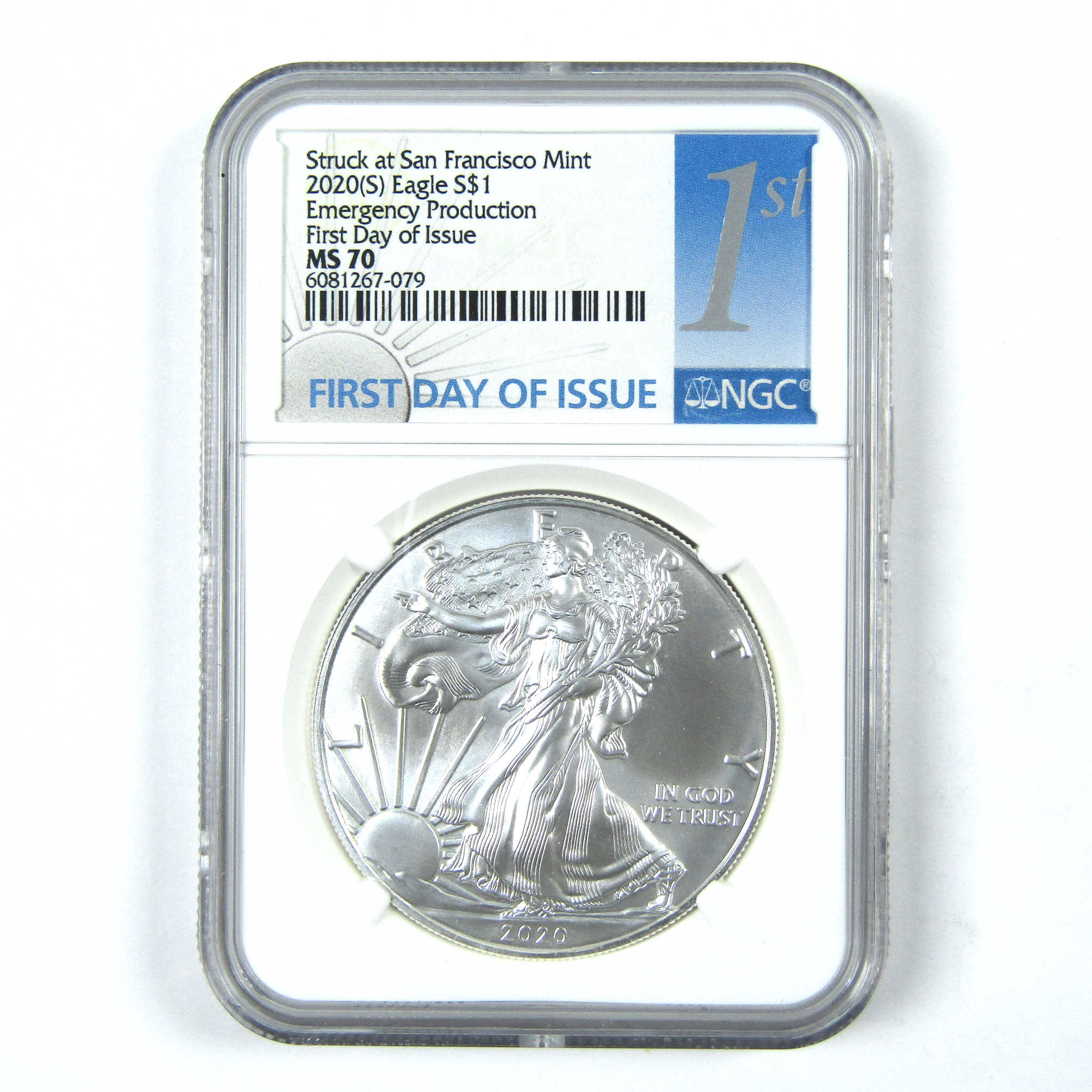 2020 (S) American Silver Eagle MS 70 NGC $1 Emergency SKU:CPC8005