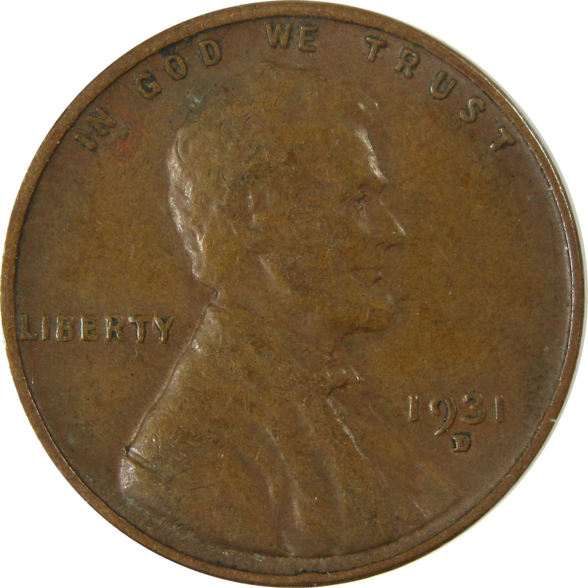 1931 D Lincoln Wheat Cent VF Very Fine Penny 1c Coin SKU:I27312