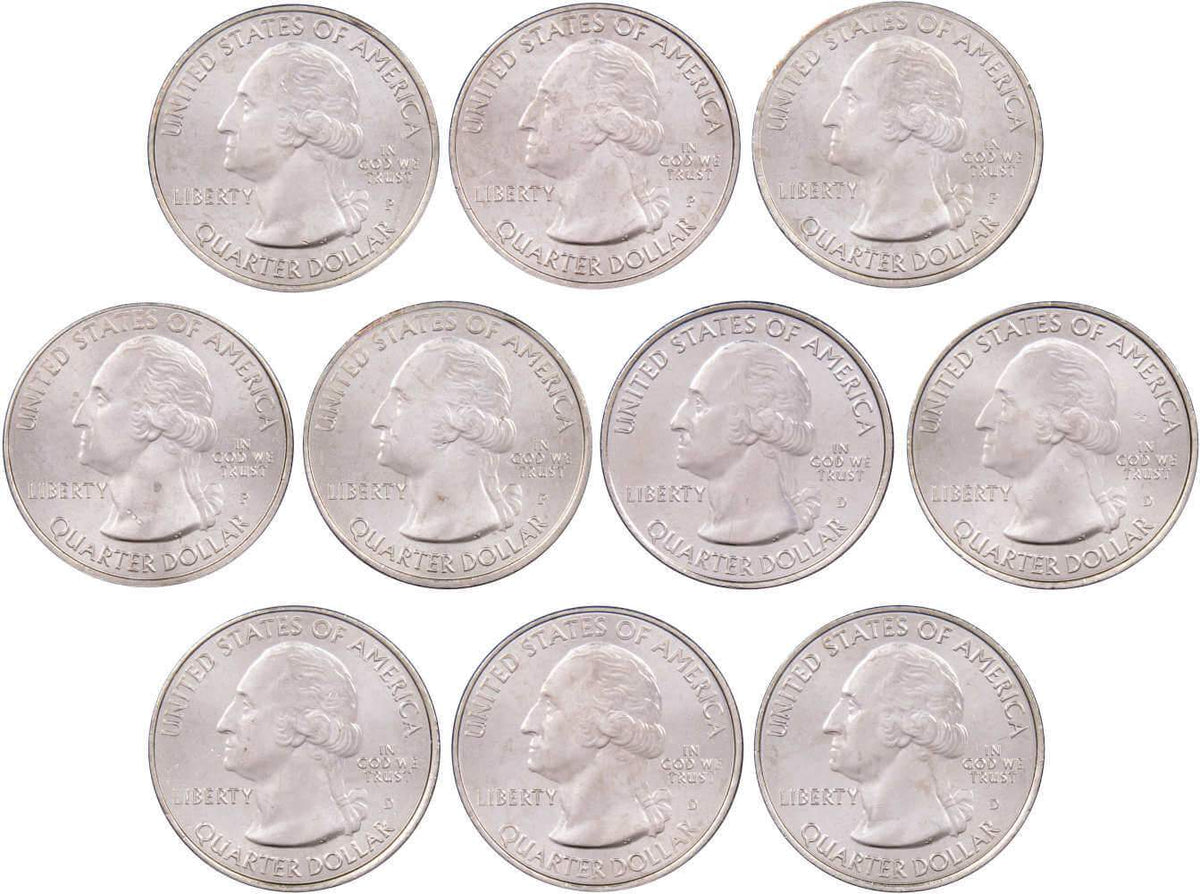 2017 P&D Quarter 10 Coin Set Clad Uncirculated Mint State