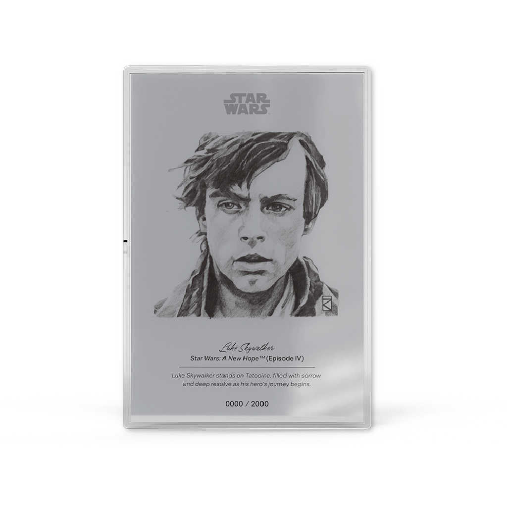 2026 Niue Star Wars Sketch Art Luke Skywalker Silver Foil SKU:OPC261
