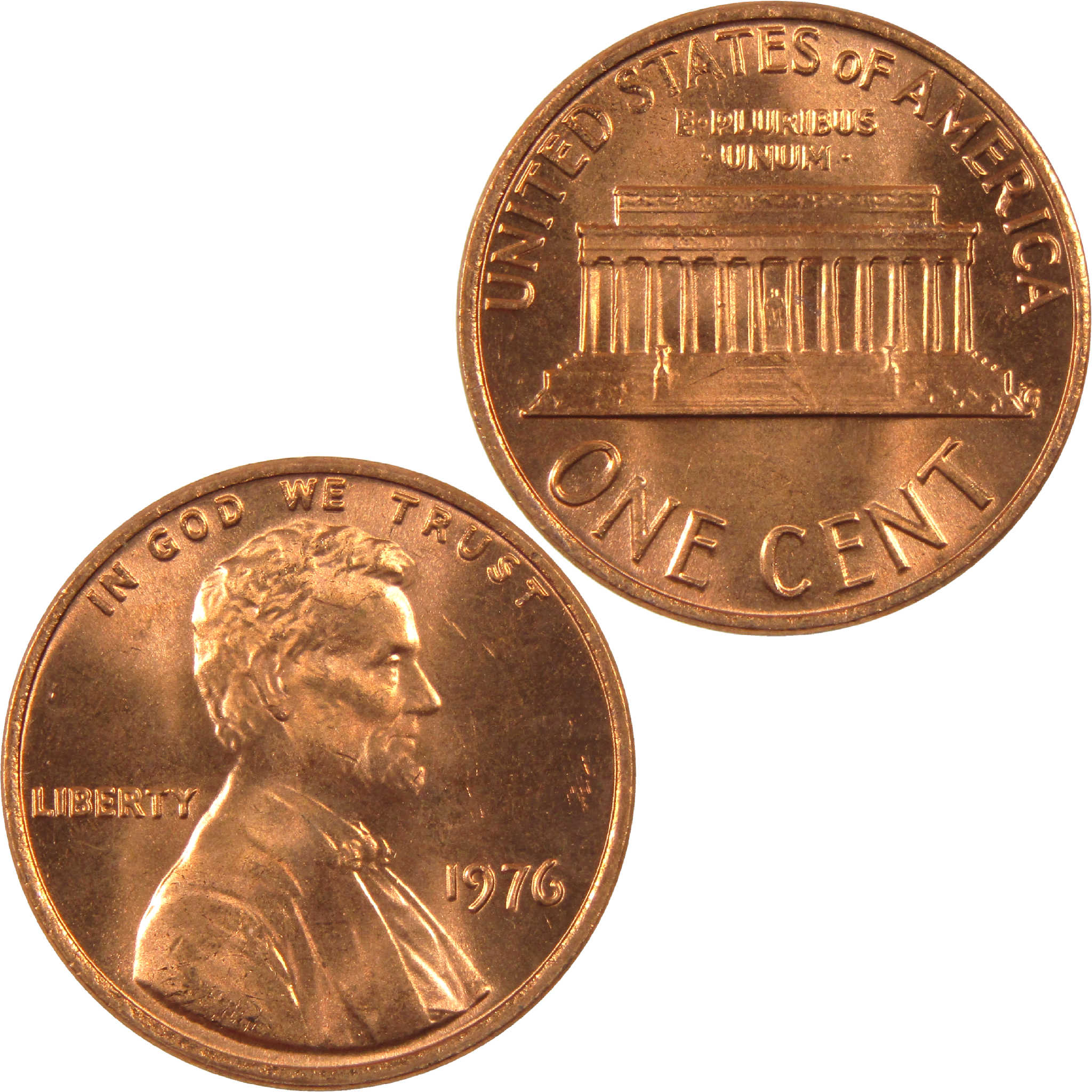 1976 Lincoln Memorial Cent BU Uncirculated Penny 1c Coin