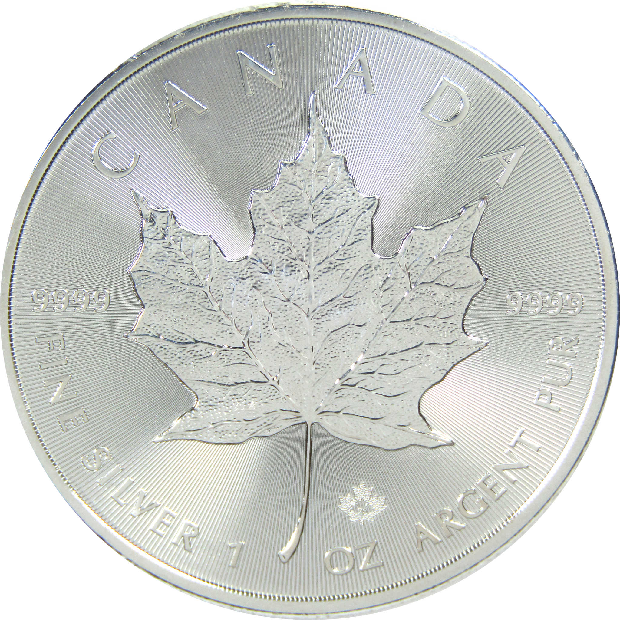 2020 Canadian Maple Leaf Uncirculated 1 oz .9999 Silver Bullion $5