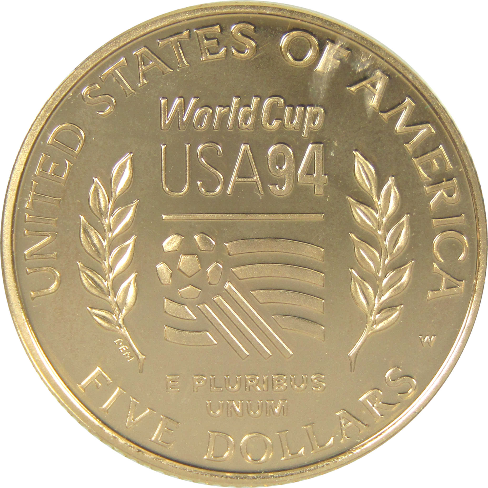 World Cup Tournament Commemorative 1994 W Choice Proof Gold $5 Coin