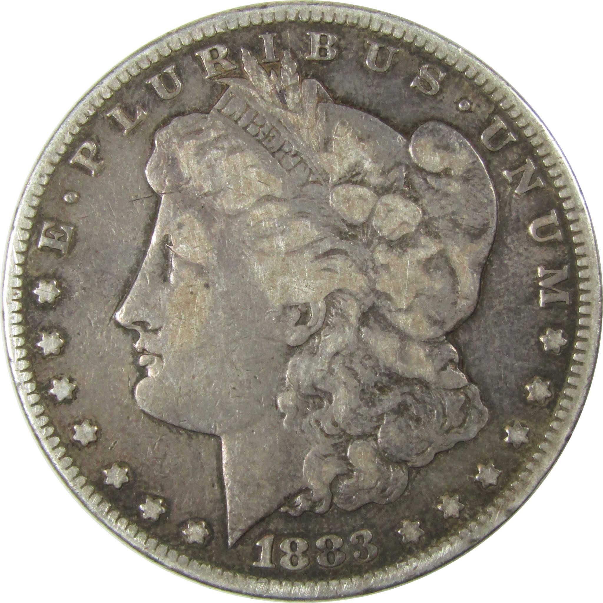 1883 S Morgan Silver Dollar F Fine Details $1 Coin SKU:I26405 - Morgan coin - Morgan silver dollar - Morgan silver dollar for sale - Profile Coins &amp; Collectibles