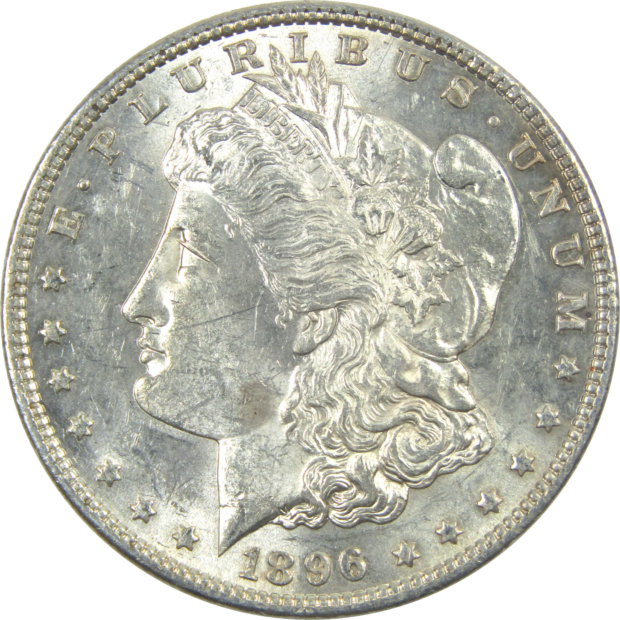 1896 Morgan Dollar AU About Uncirculated Silver $1 Coin SKU:I15415 - Morgan coin - Morgan silver dollar - Morgan silver dollar for sale - Profile Coins &amp; Collectibles