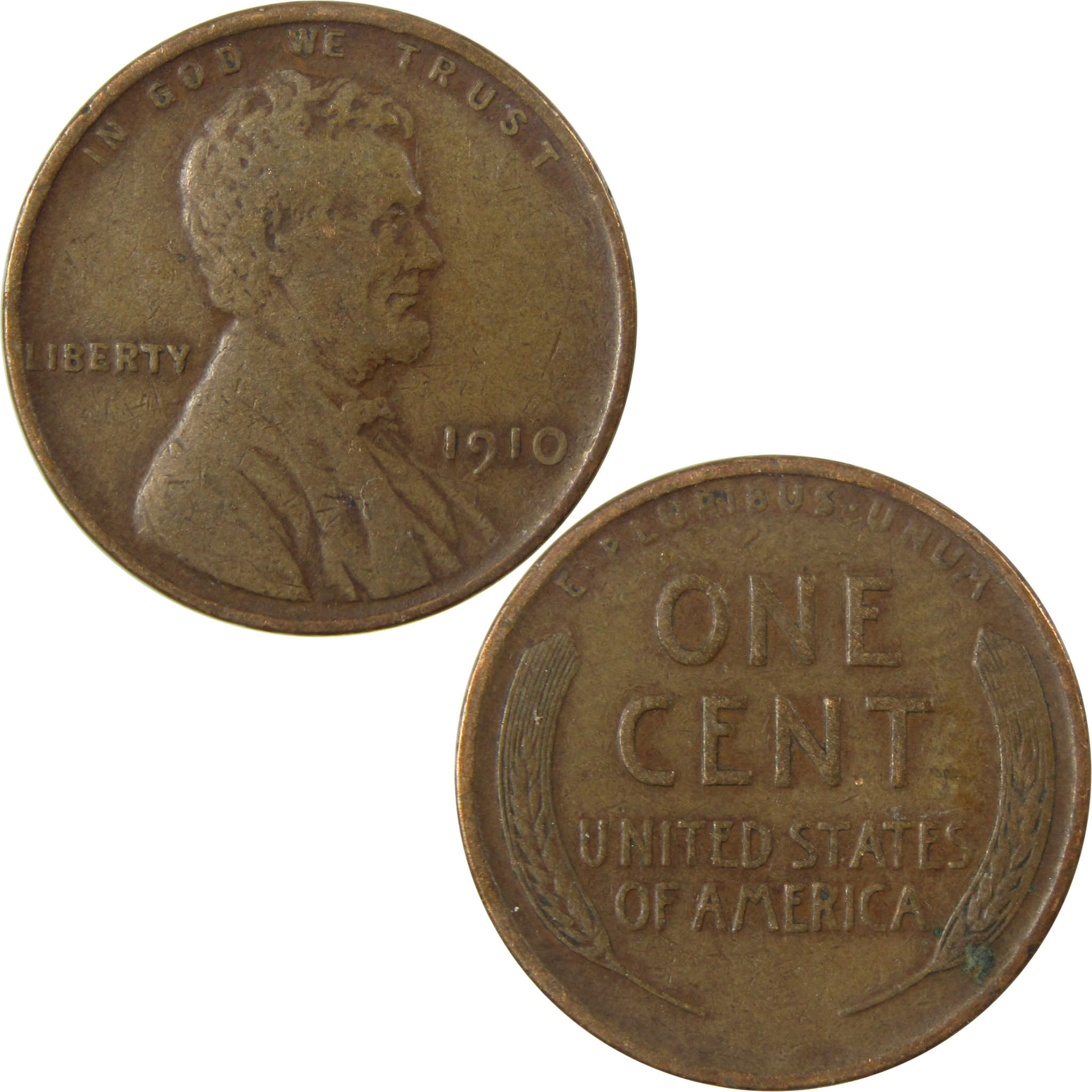 1910 Lincoln Wheat Cent VF Very Fine Penny 1c Coin SKU:I26820