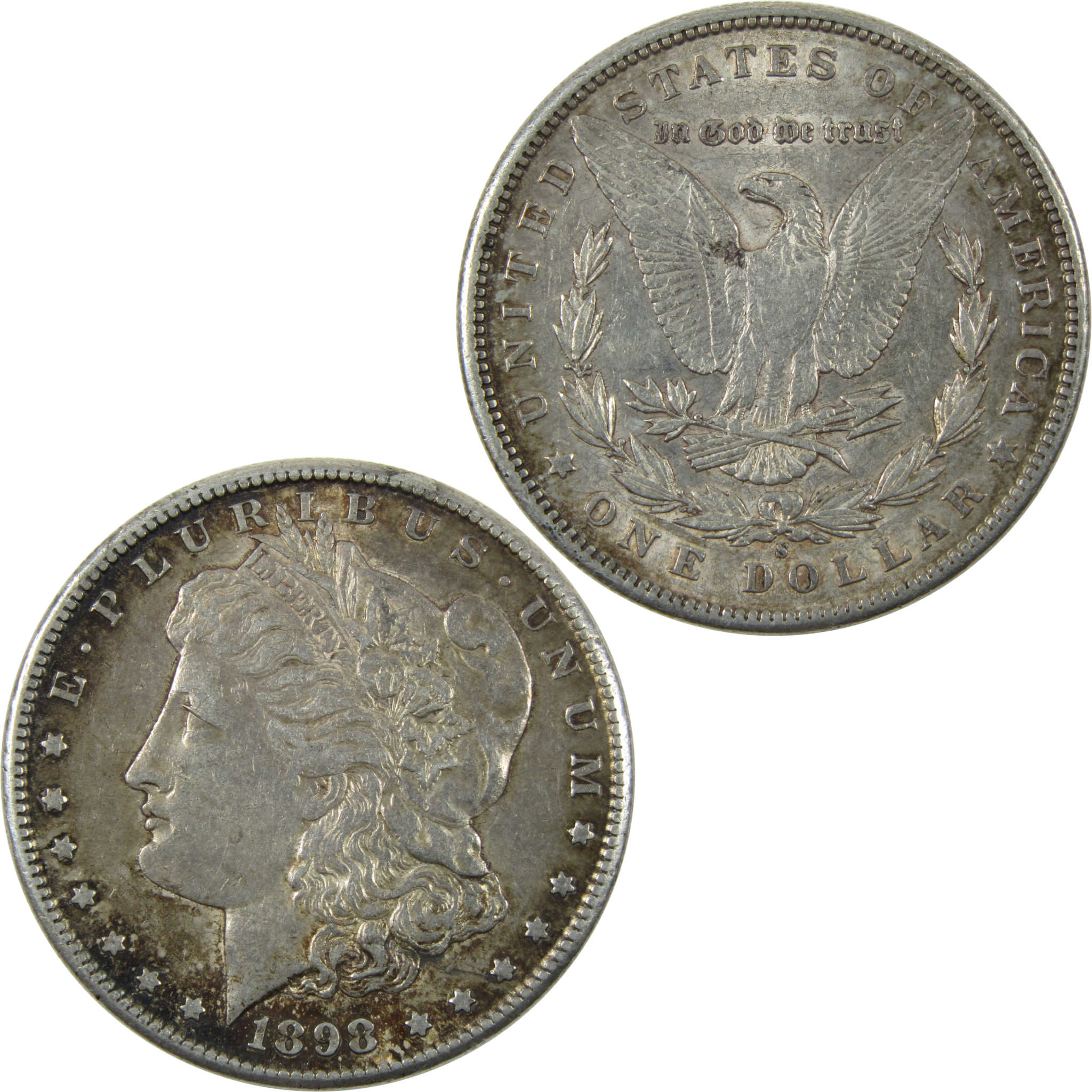 1898 S Morgan Dollar XF EF Extremely Fine Silver $1 Coin SKU:I14108 - Morgan coin - Morgan silver dollar - Morgan silver dollar for sale - Profile Coins &amp; Collectibles