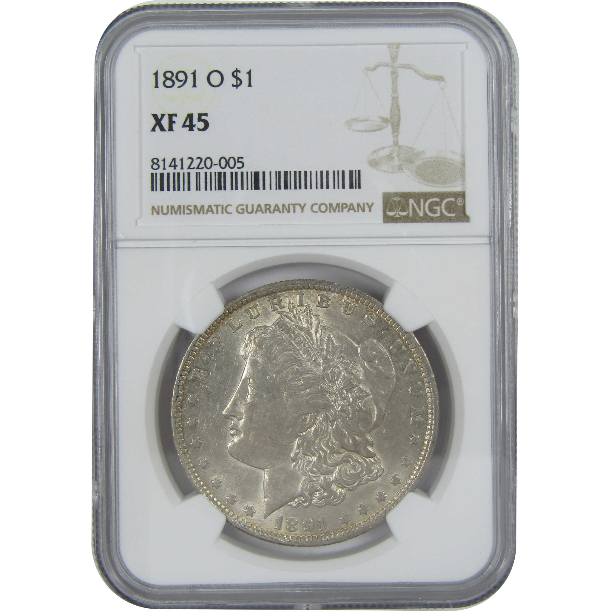 1891 O Morgan Dollar XF 45 NGC Silver $1 Coin SKU:I16401