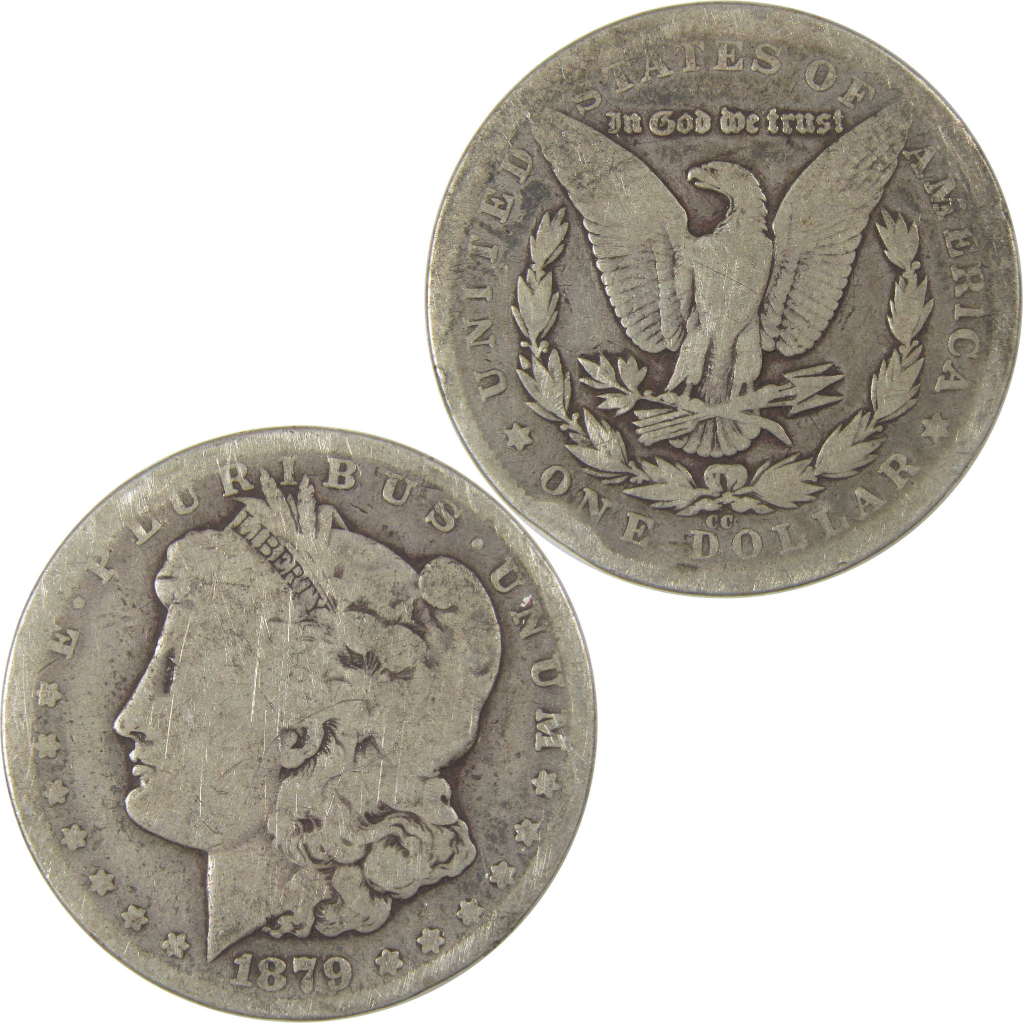 1879 CC Morgan Dollar G Good Silver $1 Coin SKU:I22722 - Morgan coin - Morgan silver dollar - Morgan silver dollar for sale - Profile Coins &amp; Collectibles