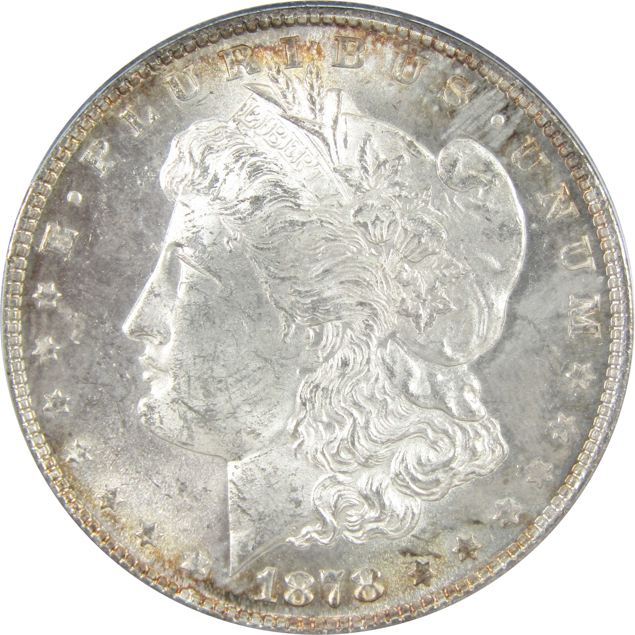 1878 7TF Rev 78 VAM-81 Polished Ear Morgan $1 MS 62 PCGS SKU:CPC7337 - Morgan coin - Morgan silver dollar - Morgan silver dollar for sale - Profile Coins &amp; Collectibles