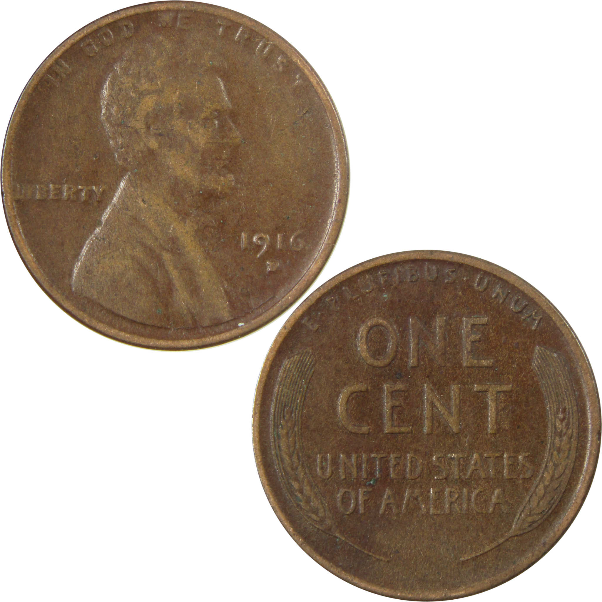 1916 D Lincoln Wheat Cent VF Very Fine Penny 1c Coin SKU:I26830