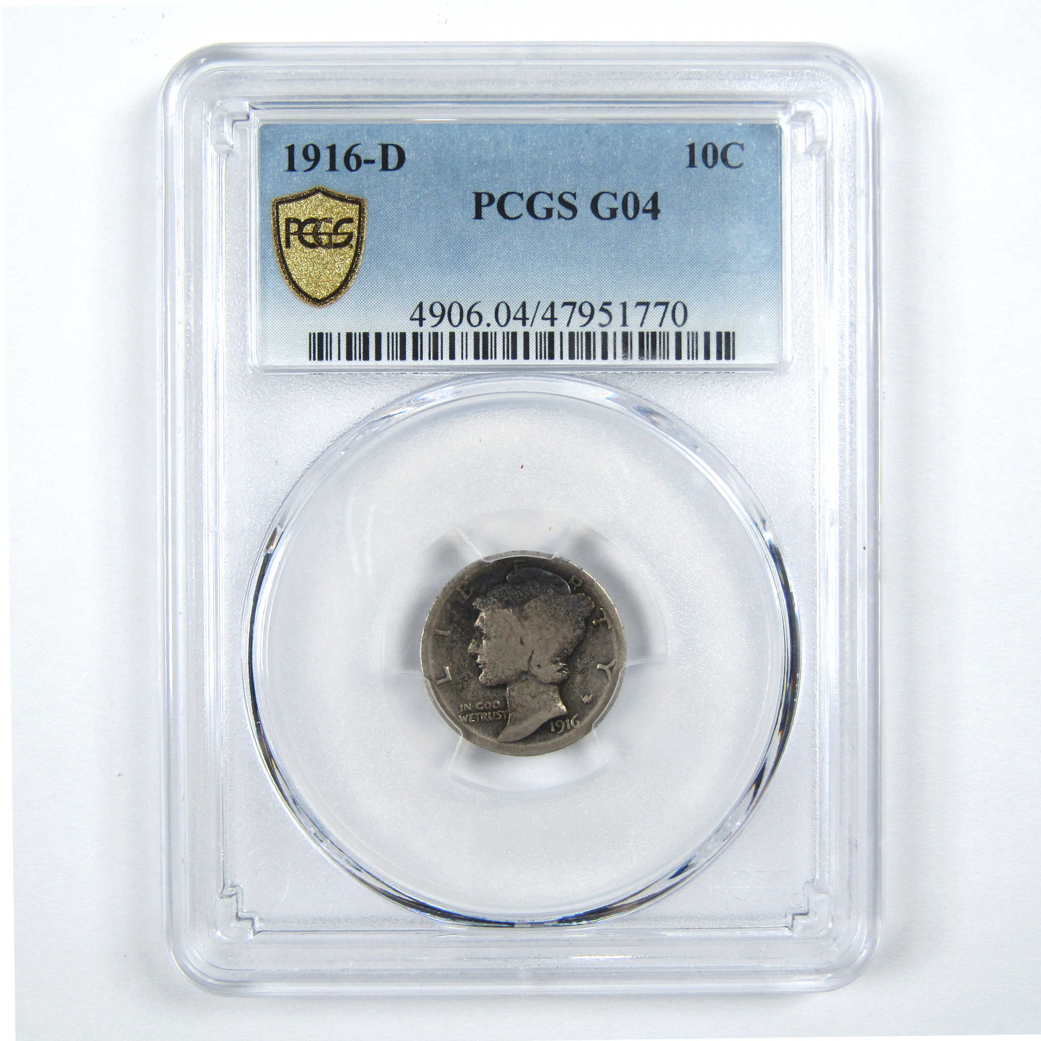 1916 D Mercury Dime G 4 PCGS Silver 10c Coin SKU:I12825