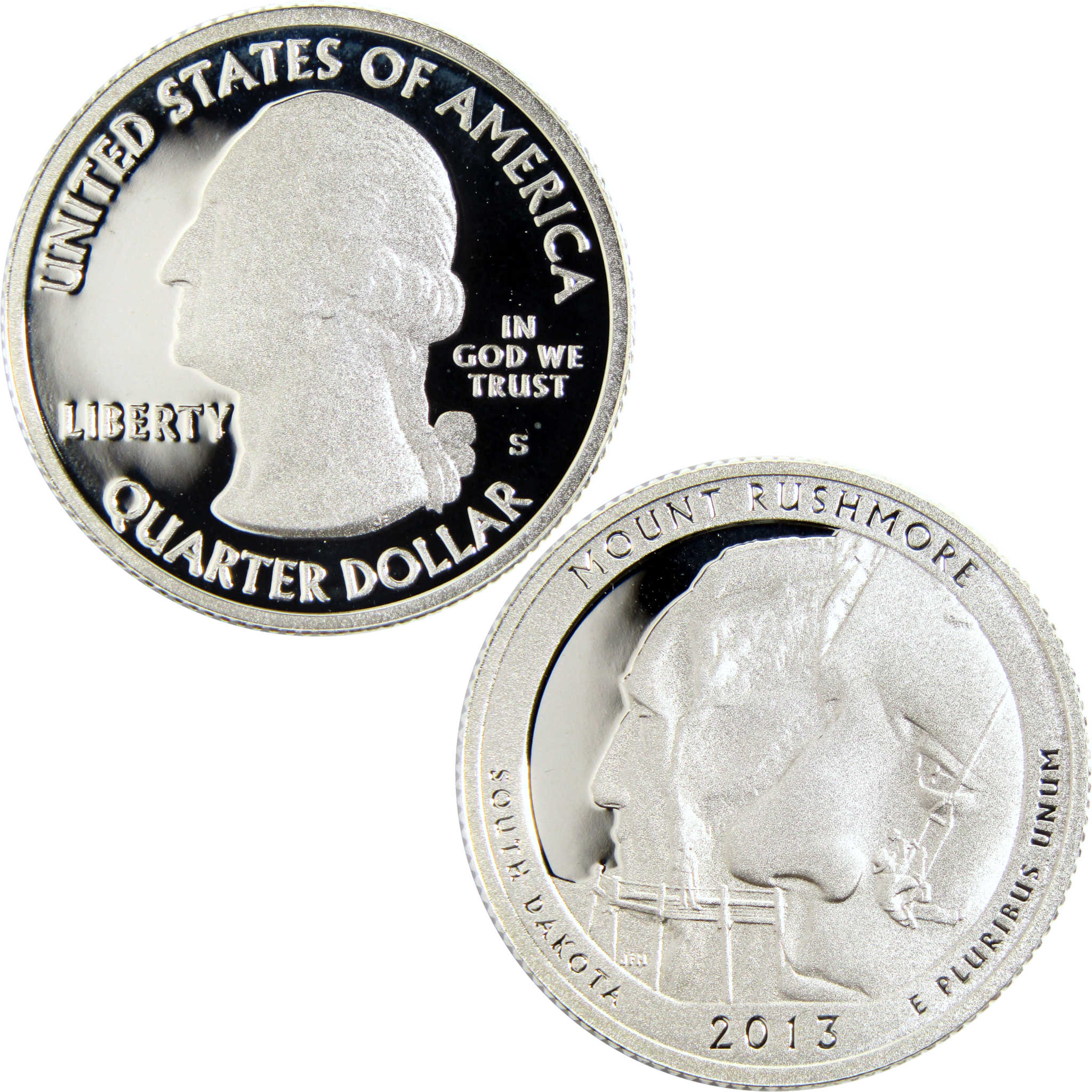 2013 S Mount Rushmore National Memorial Quarter Silver 25c Proof Coin
