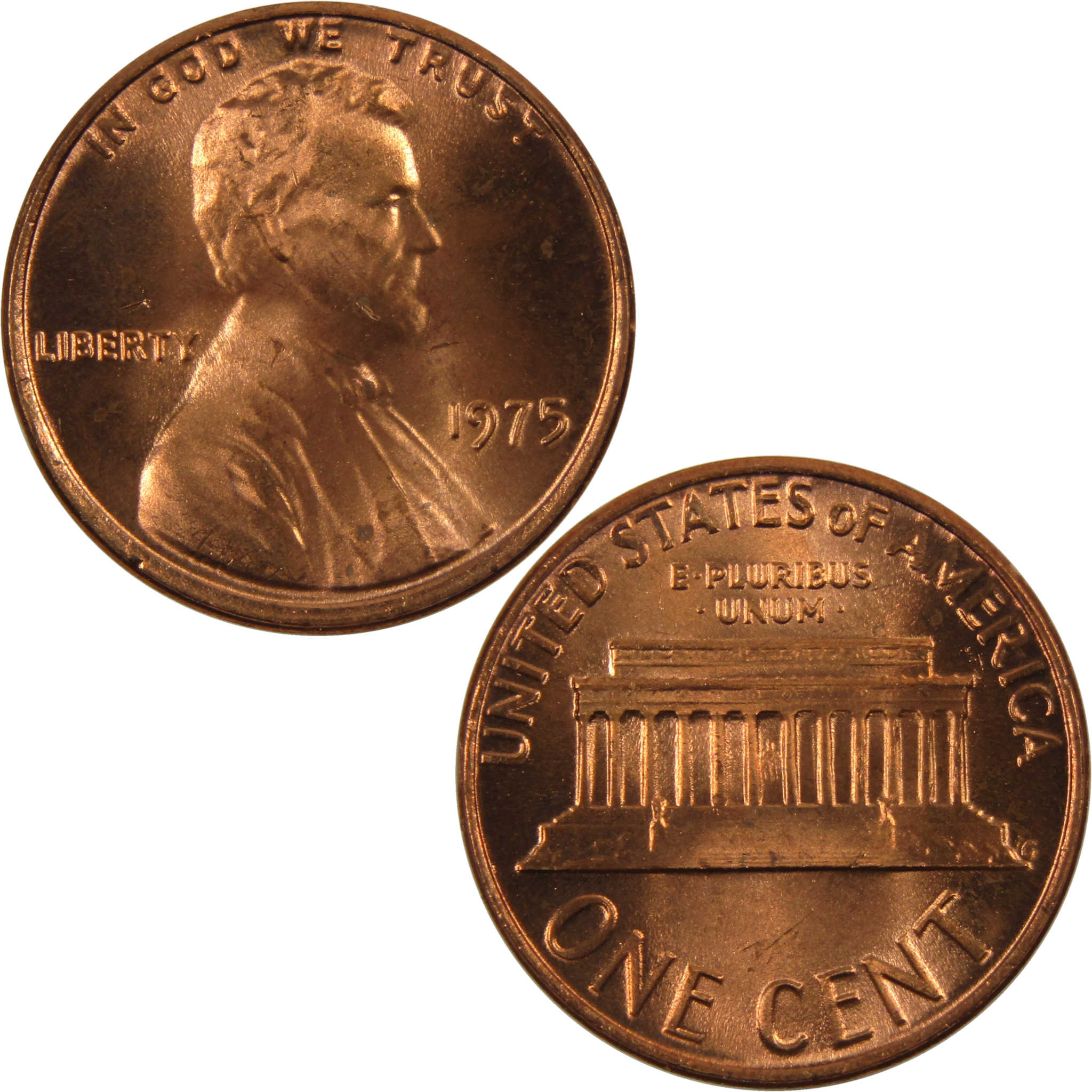 1975 Lincoln Memorial Cent BU Uncirculated Penny 1c Coin