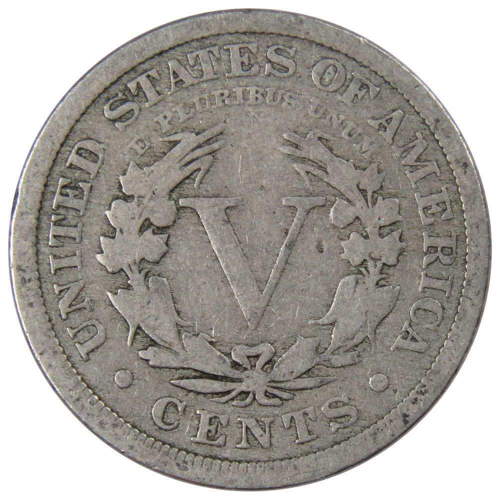 1907 Liberty Head V Nickel G Good 5c Coin Collectible