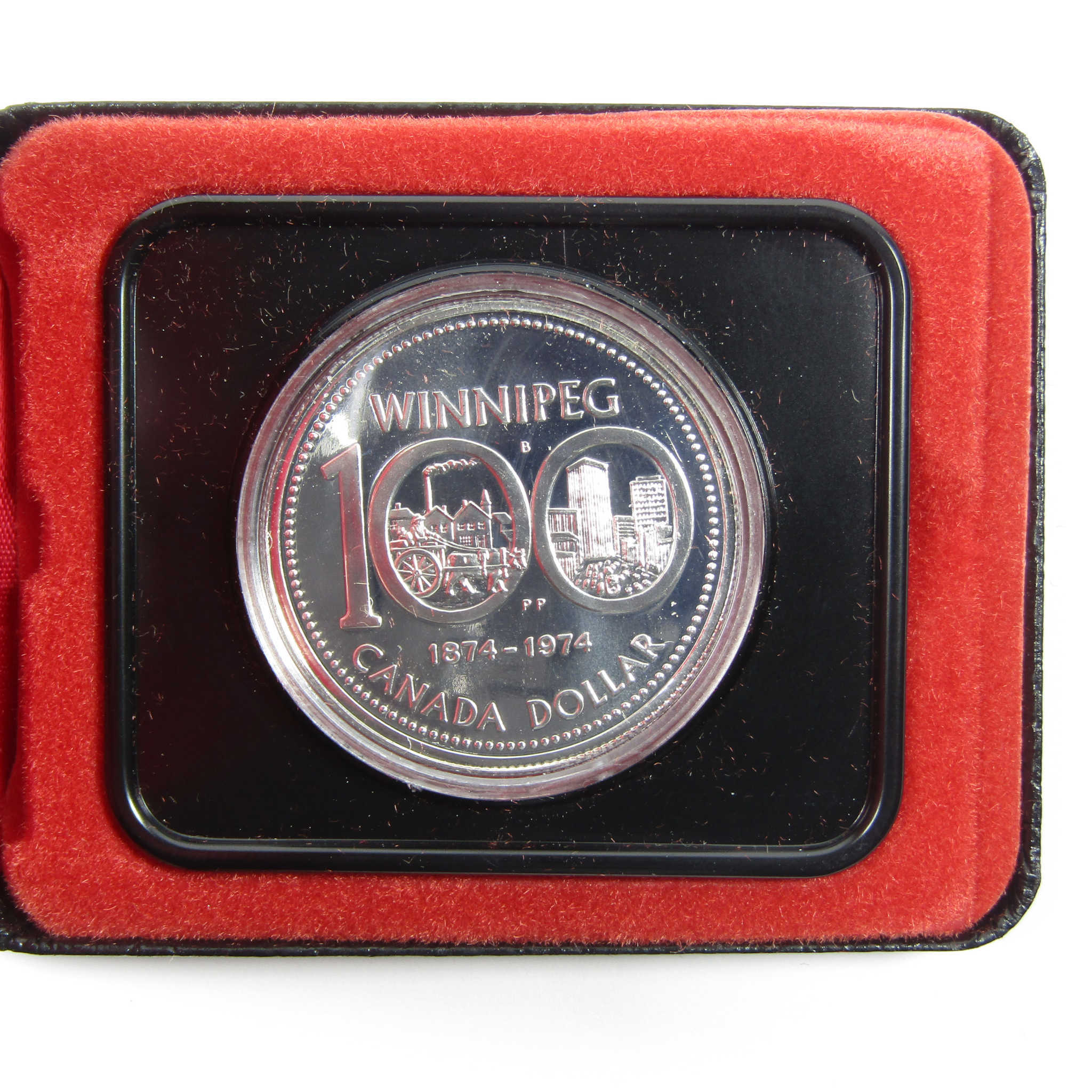 1974 Canadian Winnipeg Centennial Dollar Silver $1 Coin SKU:CPC7785