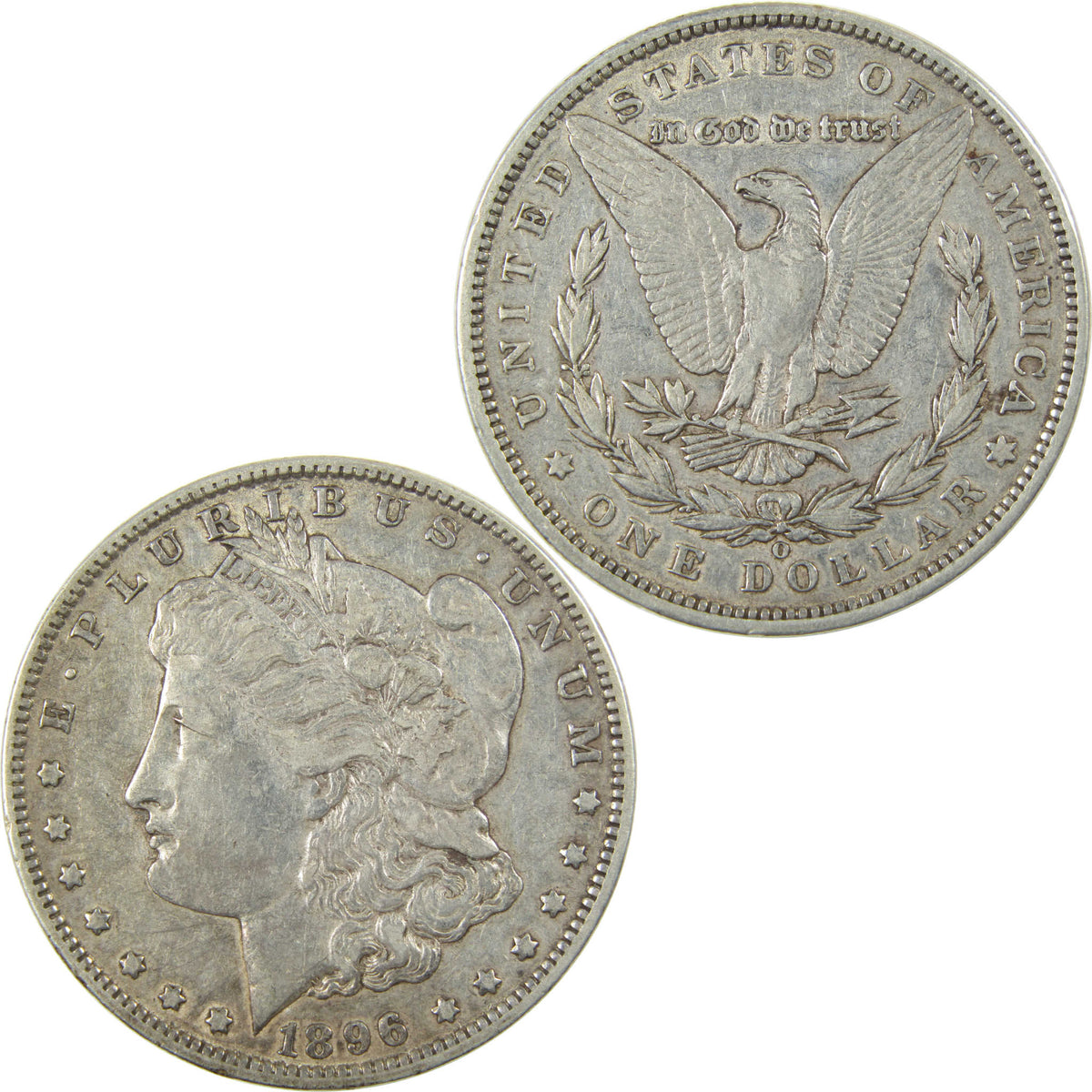 1896 O Morgan Silver Dollar VF/XF Very Fine / Extremely Fine $1 Coin