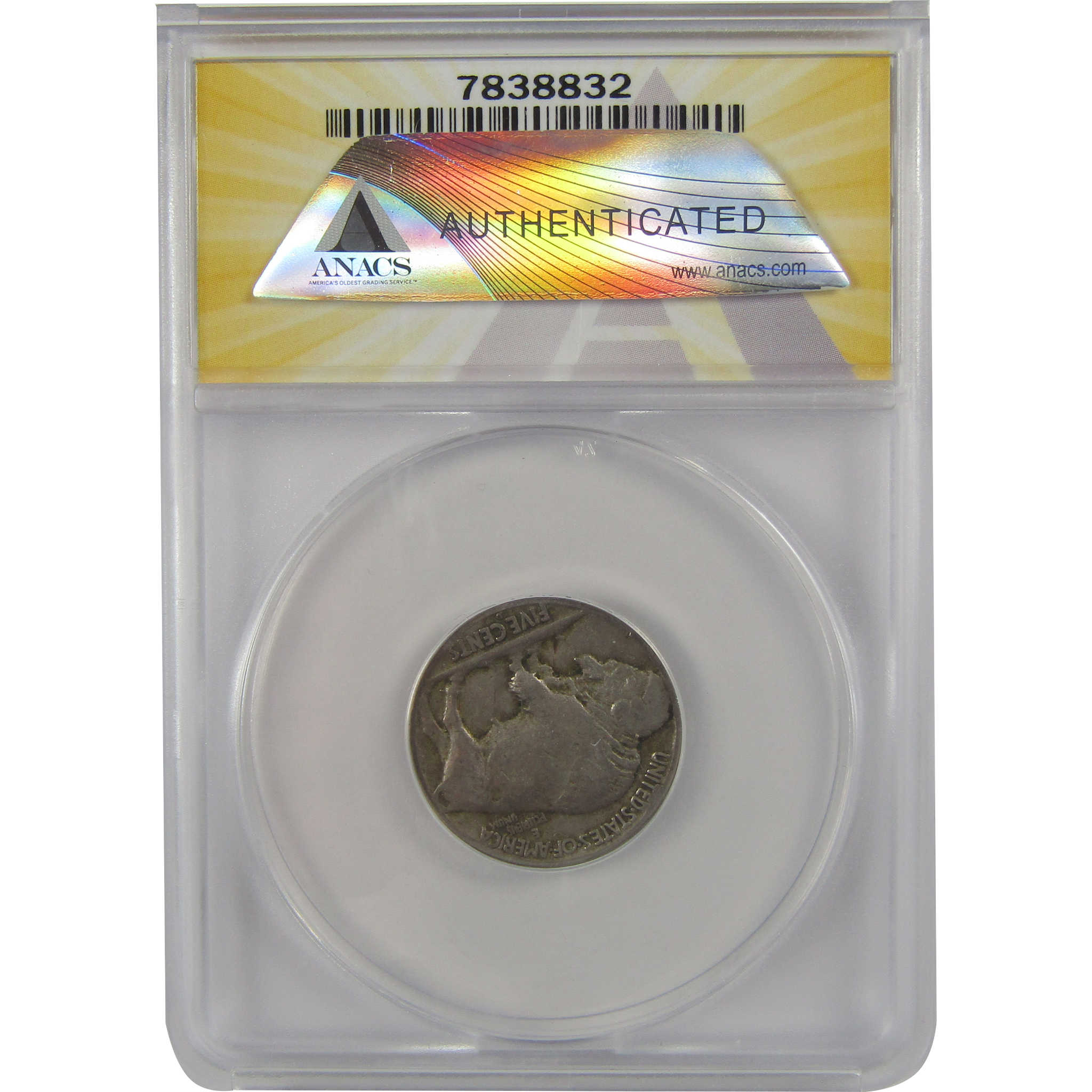 1918 D Indian Head Buffalo Nickel VG 8 ANACS 5c Coin SKU:I22244