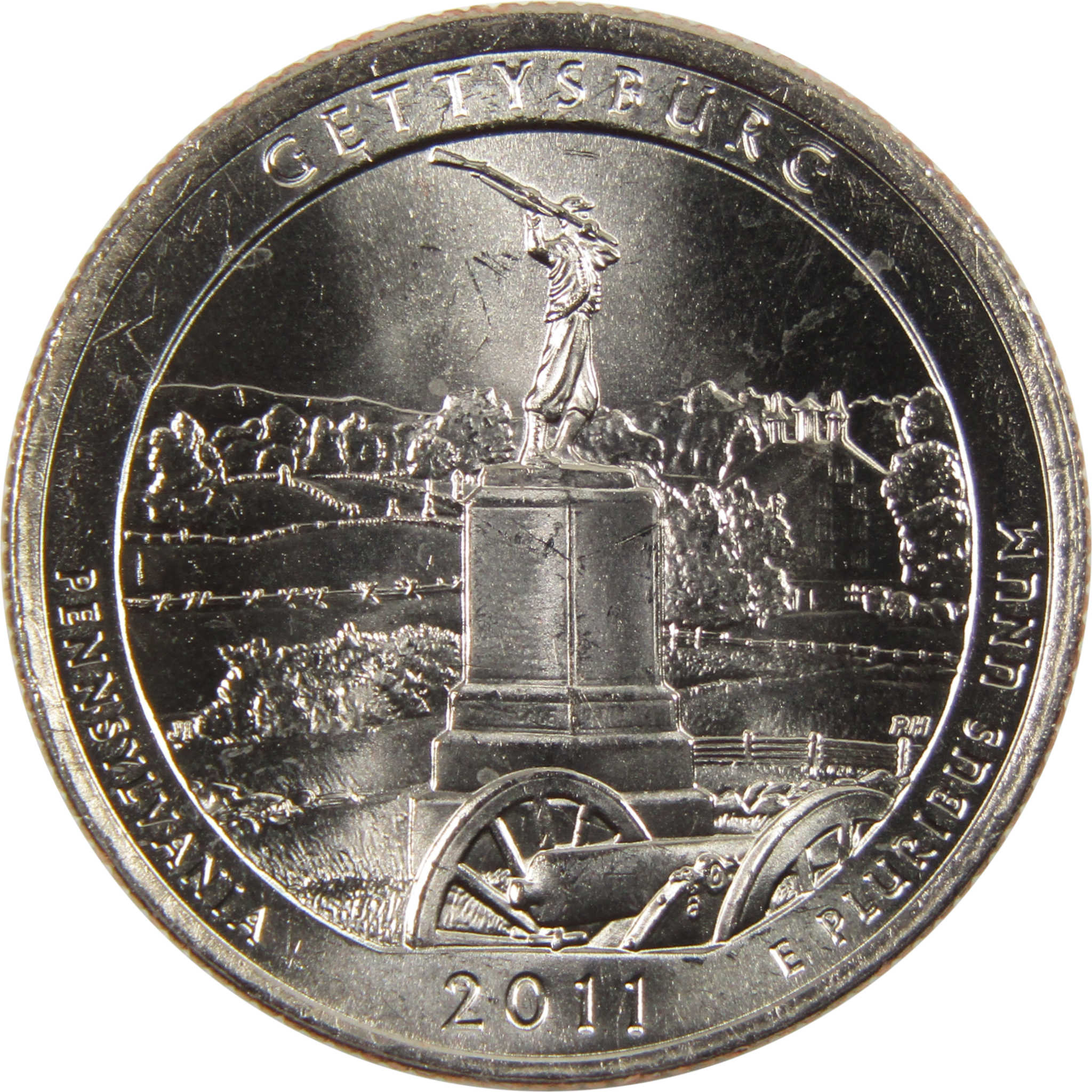 2011 P Gettysburg National Military Park Quarter Uncirculated Clad 25c