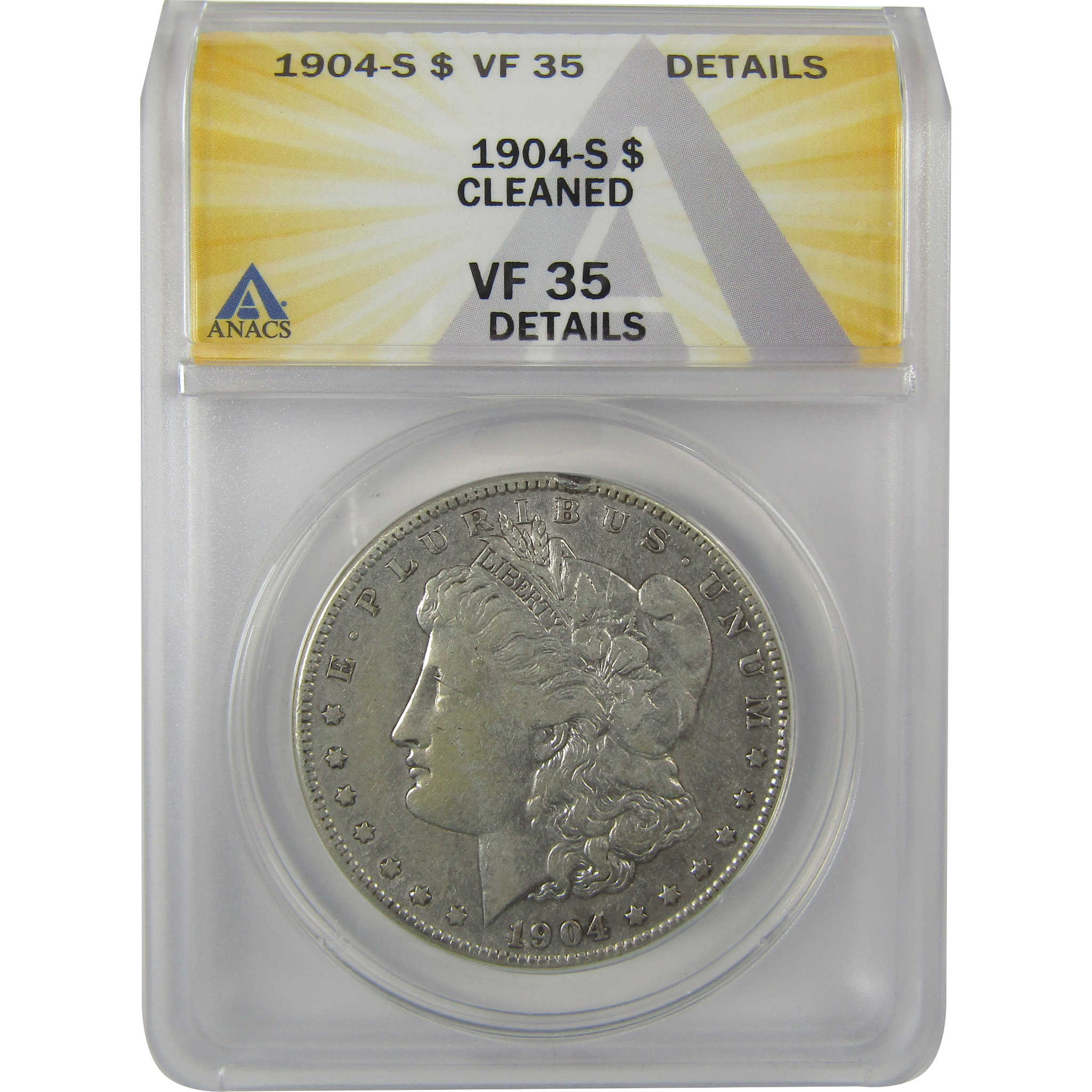 1904 S Morgan Dollar VF 35 Details ANACS Silver $1 Coin SKU:I21178 - Morgan coin - Morgan silver dollar - Morgan silver dollar for sale - Profile Coins &amp; Collectibles