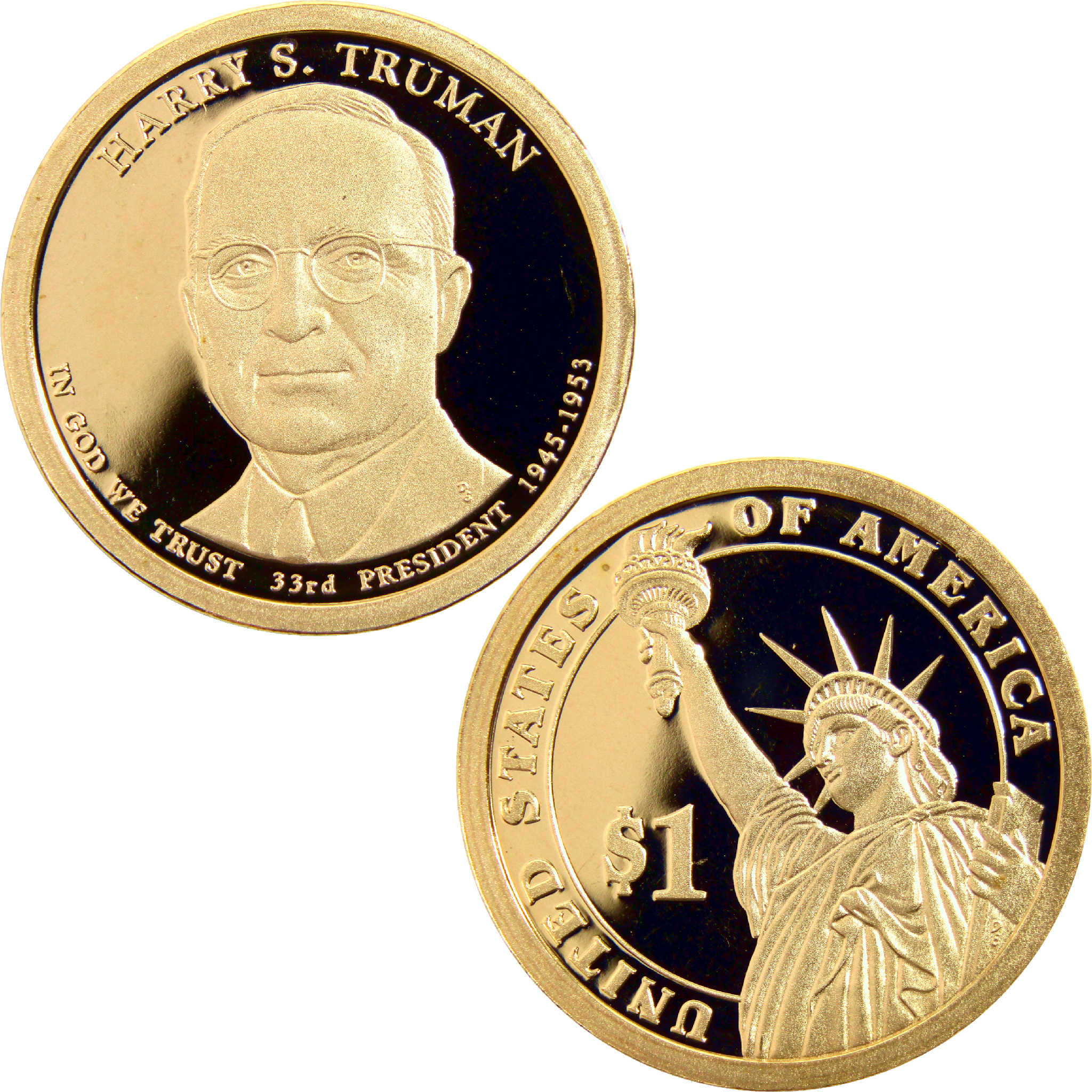 2015 S Harry S Truman Presidential Dollar Choice Proof $1 Coin