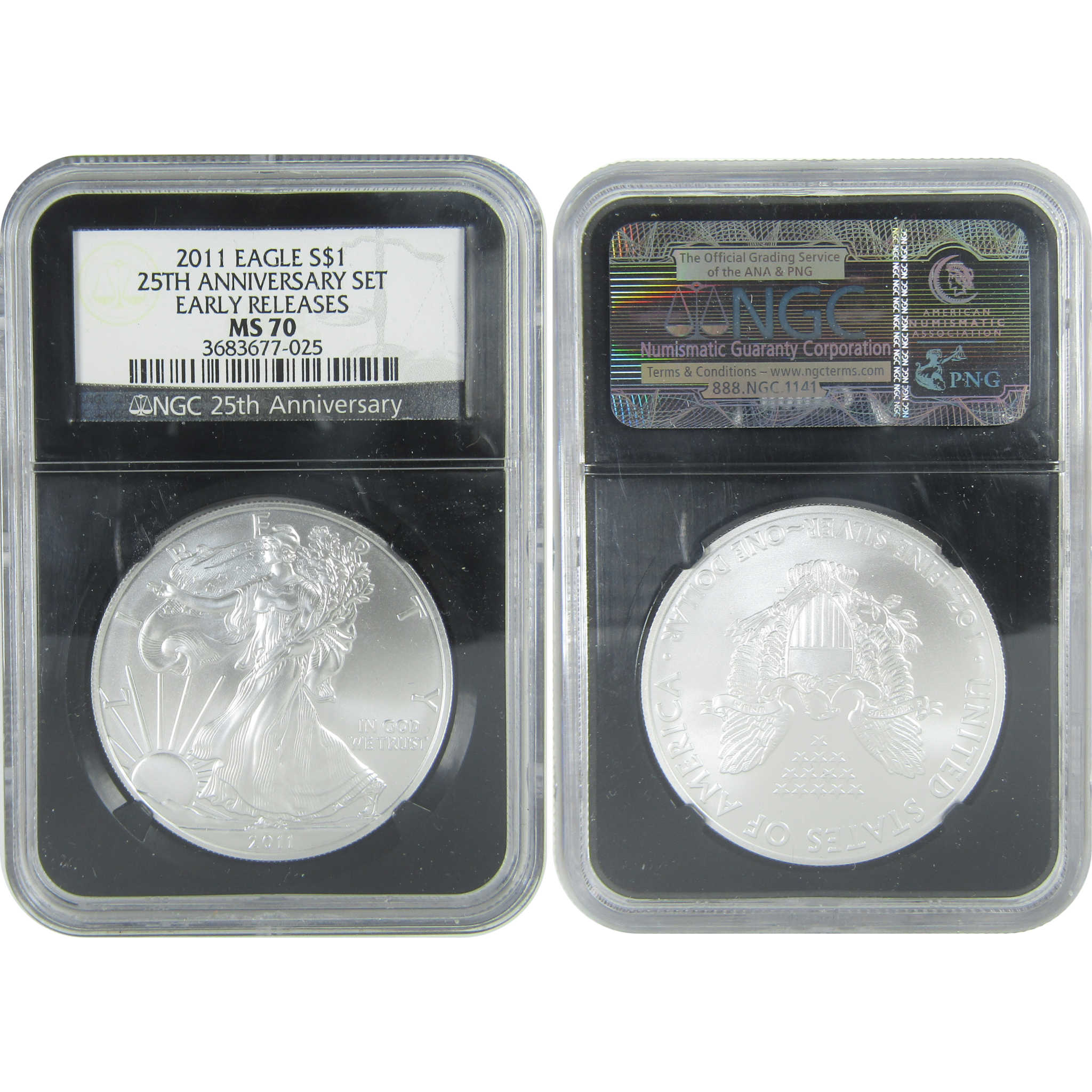 2011 American Eagle 25th Anniversary Silver Coin Set NGC SKU:CPC9402