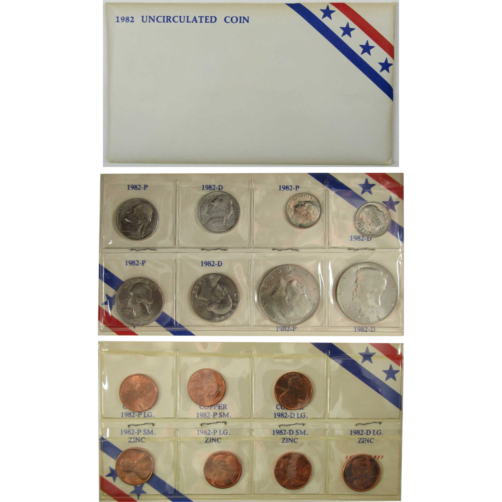 1982 P&D Unofficial 15-Coin Uncirculated Mint Set SKU:I28194