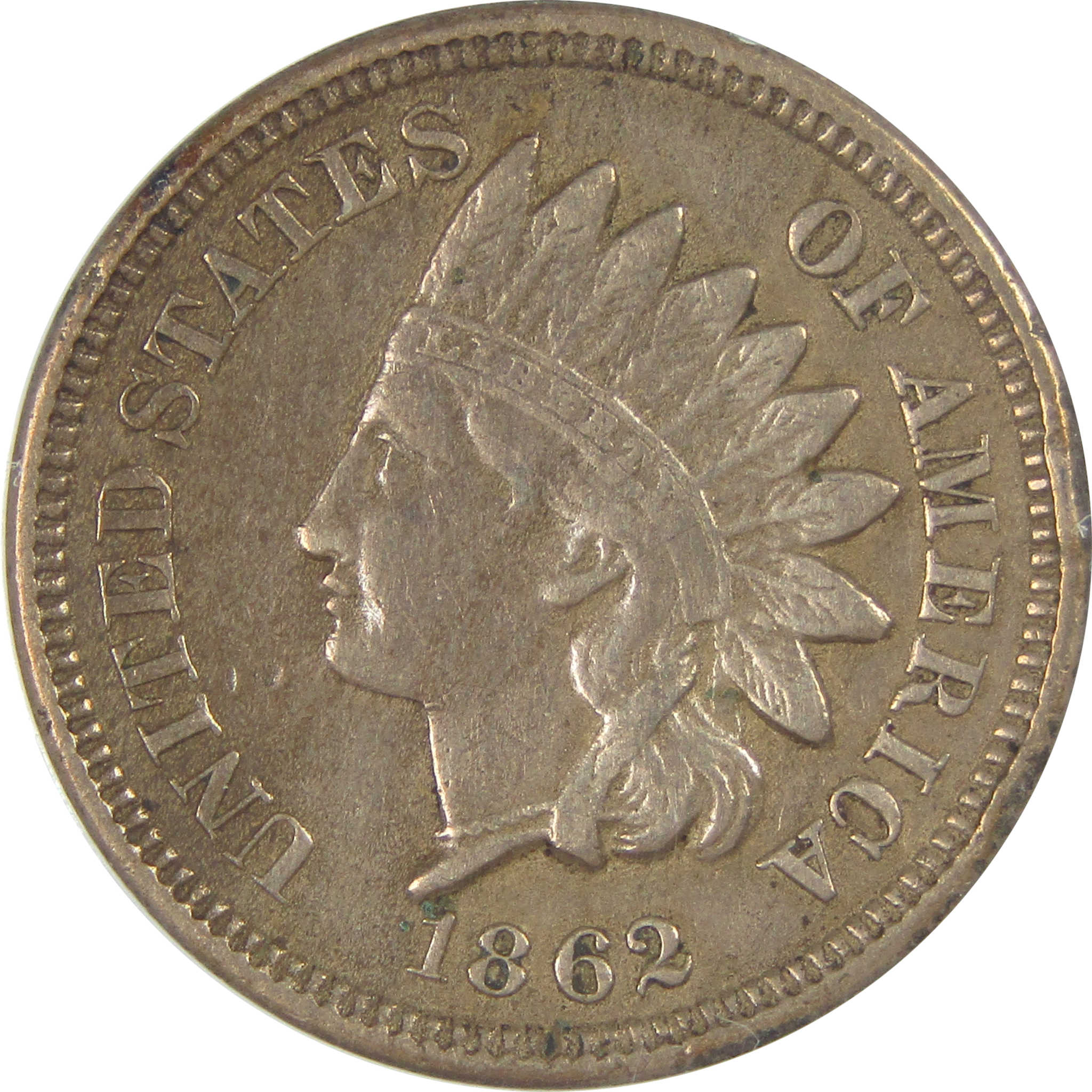 1862 Indian Head Cent AU 50 Details ANACS Copper-Nickel SKU:I16063