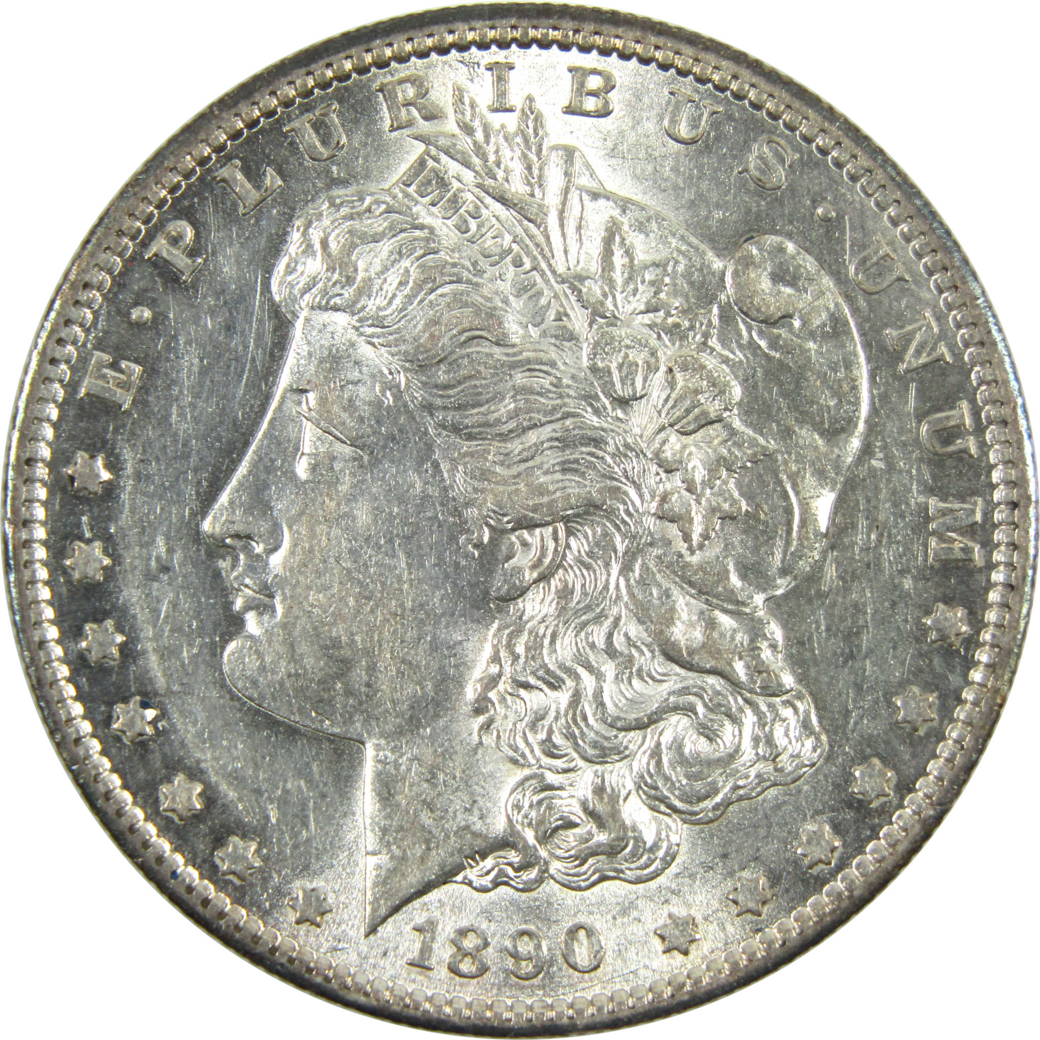 1890 S Morgan Dollar AU About Uncirculated Silver $1 Coin SKU:I14481 - Morgan coin - Morgan silver dollar - Morgan silver dollar for sale - Profile Coins &amp; Collectibles