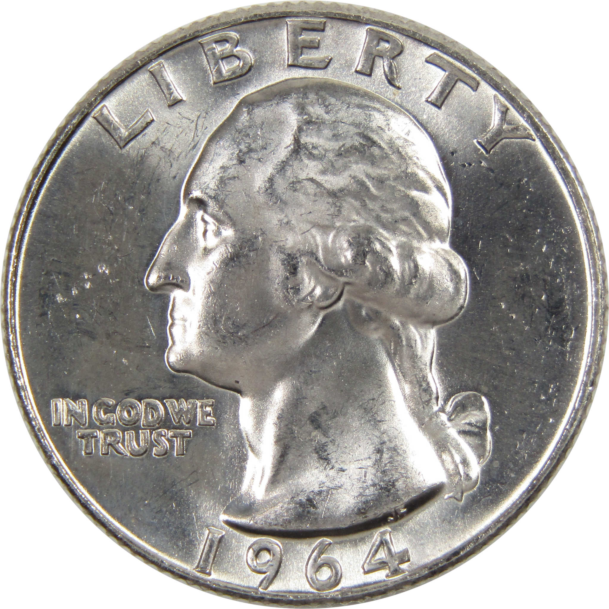 1964 D Washington Quarter BU Uncirculated 90% Silver 25c Coin