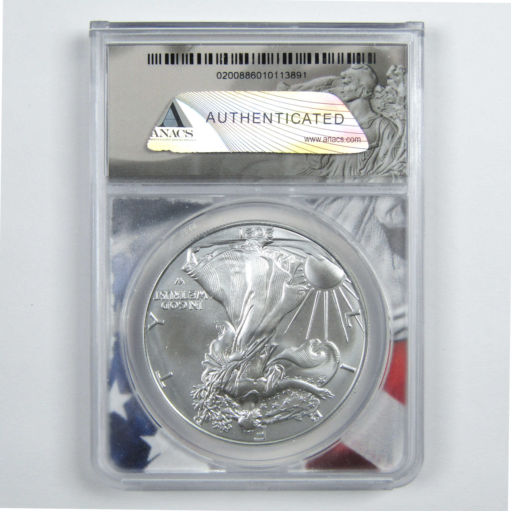 2021 (S) Type 2 American Silver Eagle MS 70 ANACS $1 SKU:CPC7831