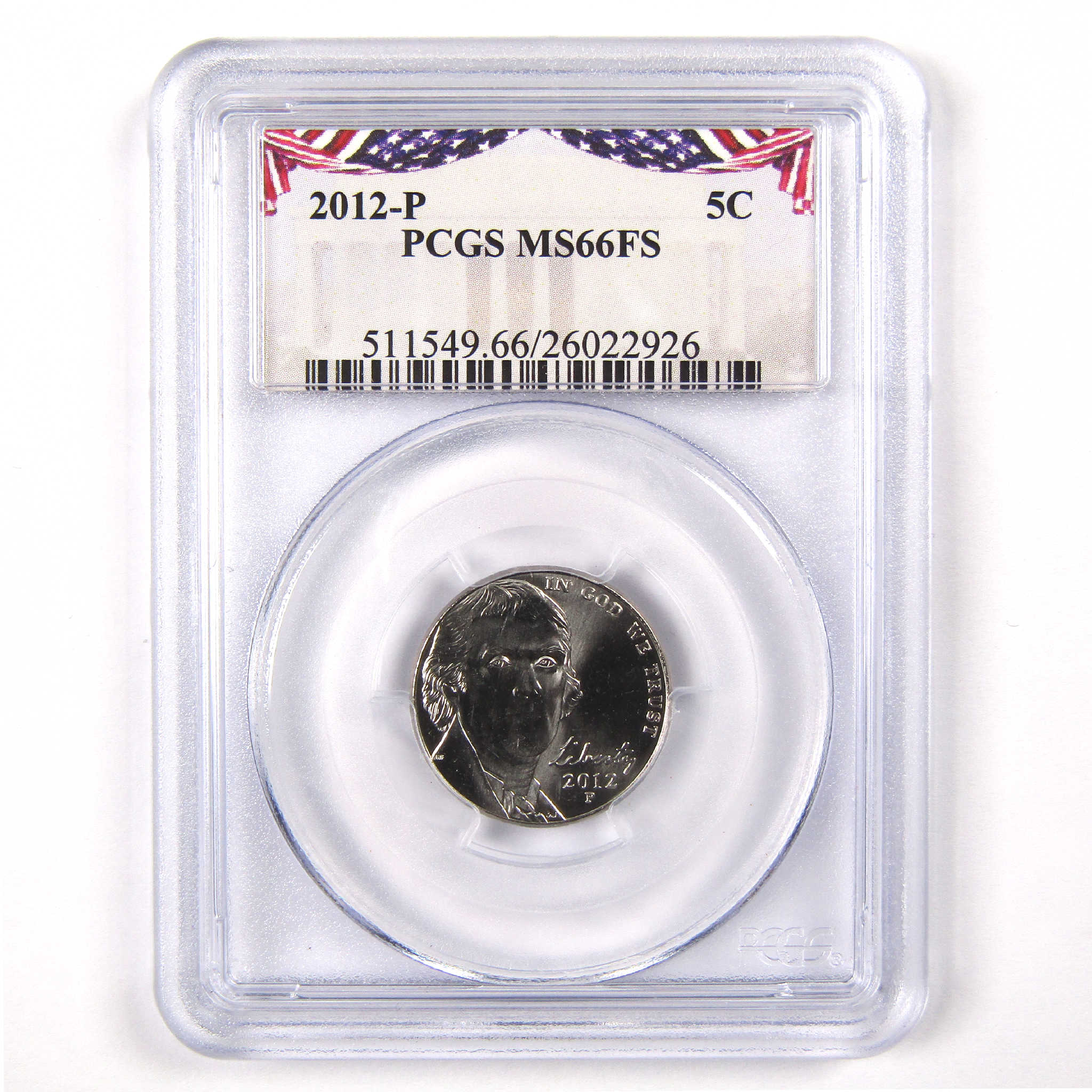 2012 P Jefferson Nickel MS 66 FS PCGS 5c Uncirculated Coin SKU:CPC5480