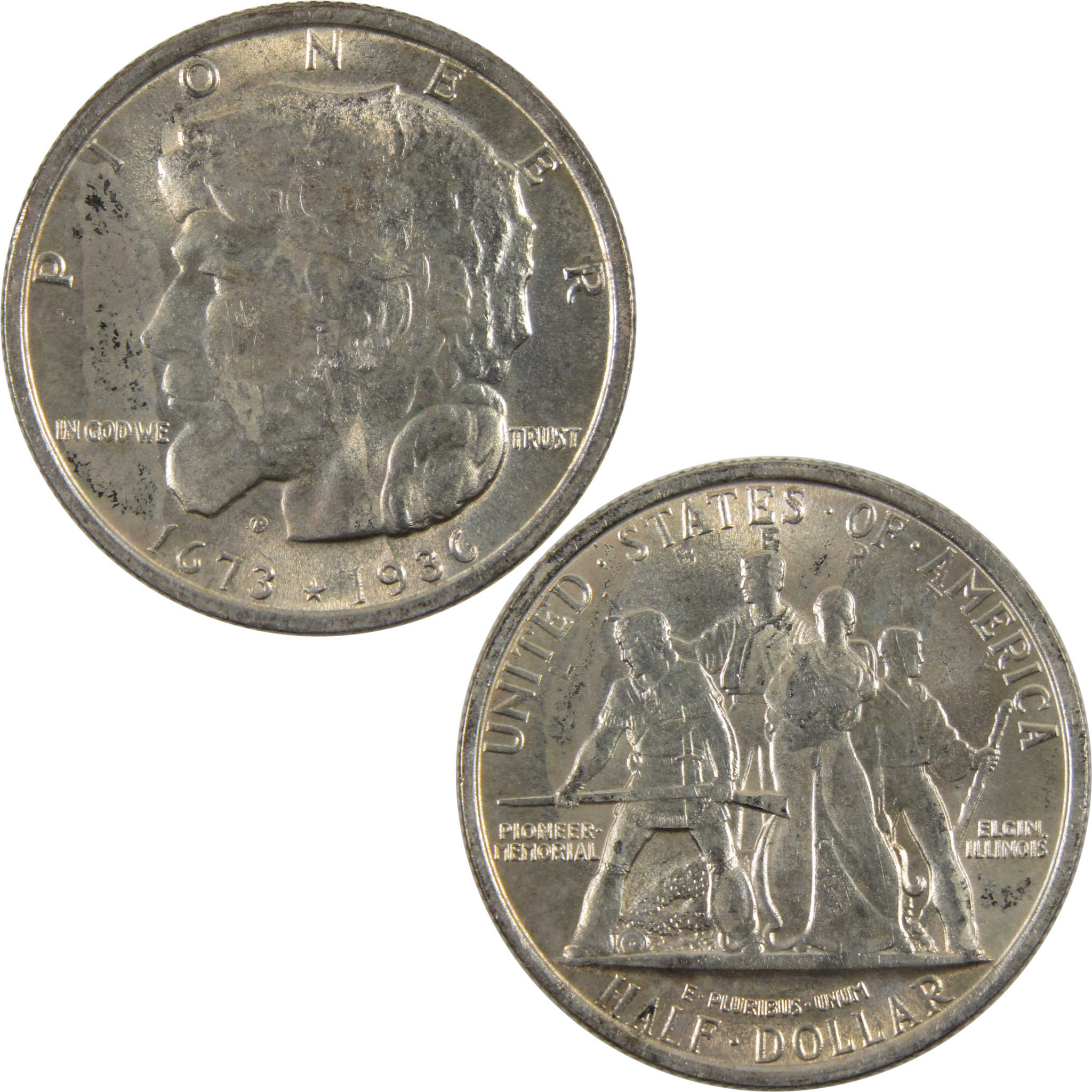 Elgin Illinois Commemorative Half Dollar 1936 Uncirculated SKU:I8970