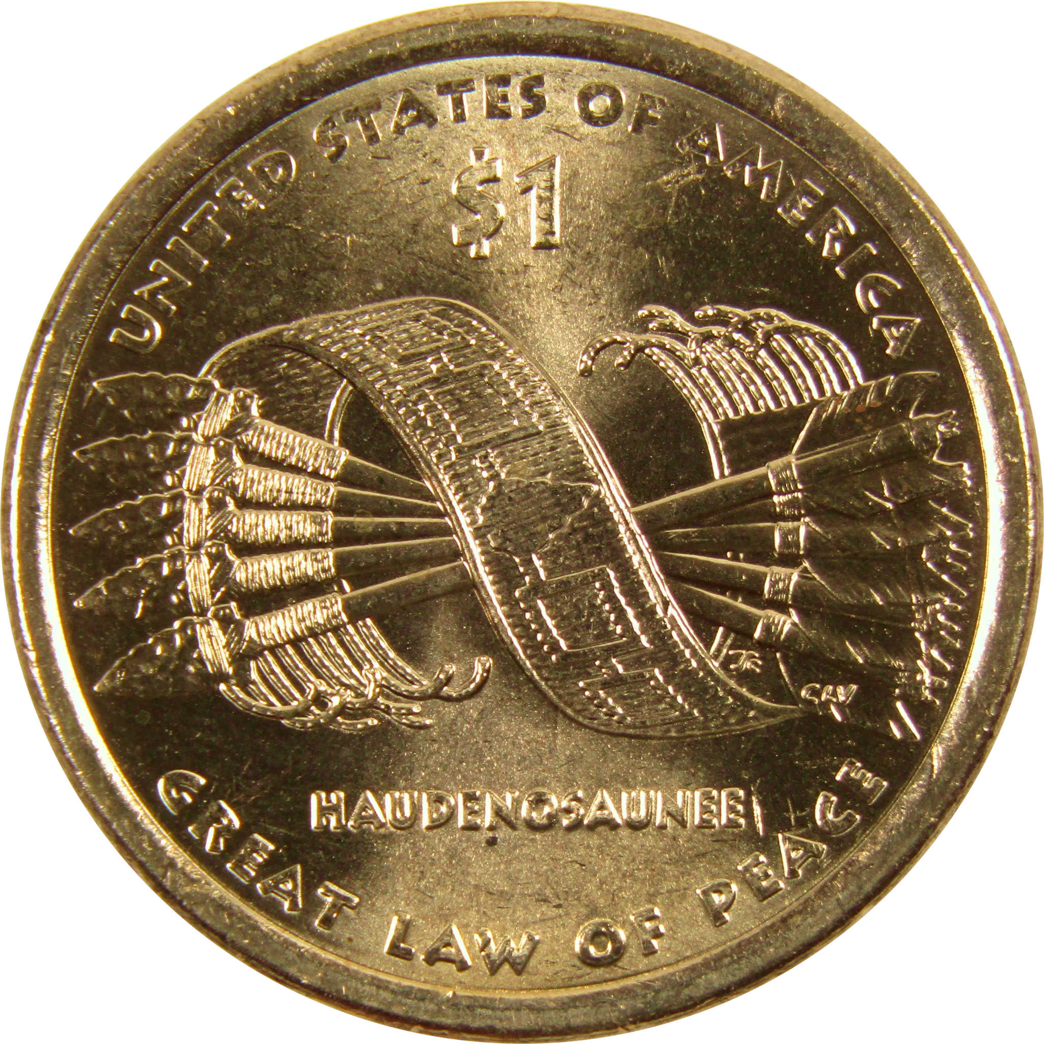 2010 D Great Law of Peace Native American Dollar BU Uncirculated $1