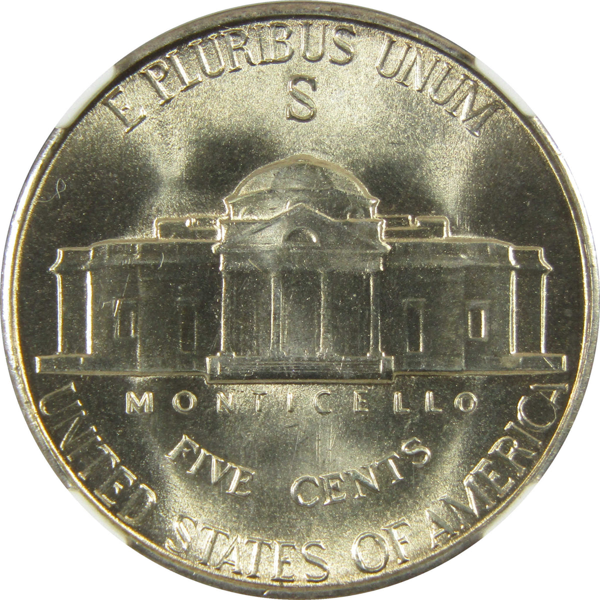 1945 S Jefferson Wartime Silver Nickel MS 67 NGC 5c Coin SKU:I28723