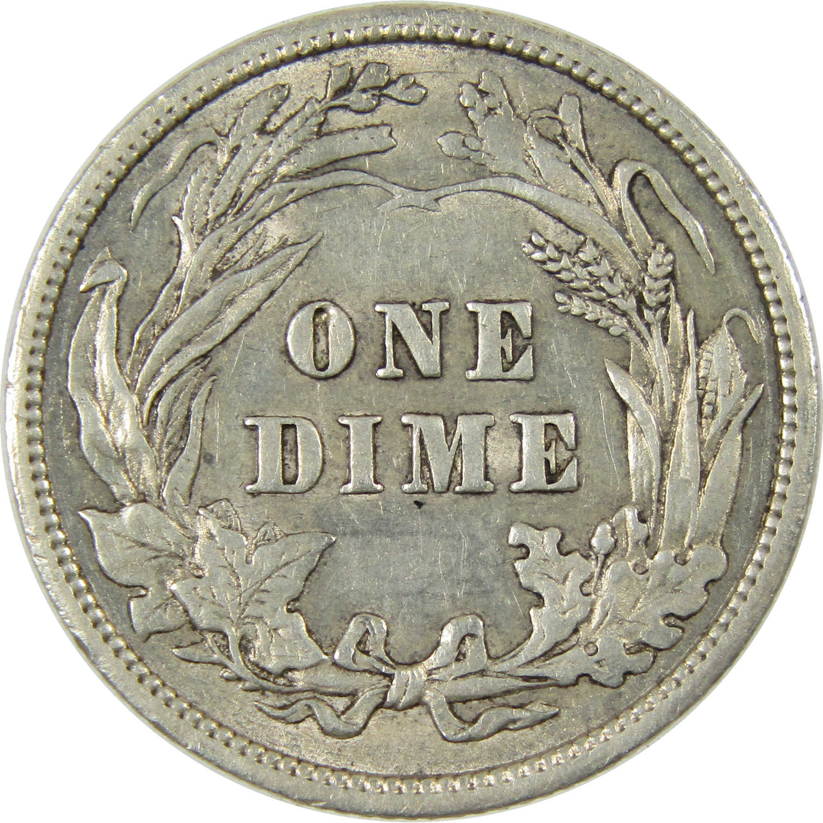 1908 Barber Silver Dime AU About Uncirculated 10c Coin Collectible